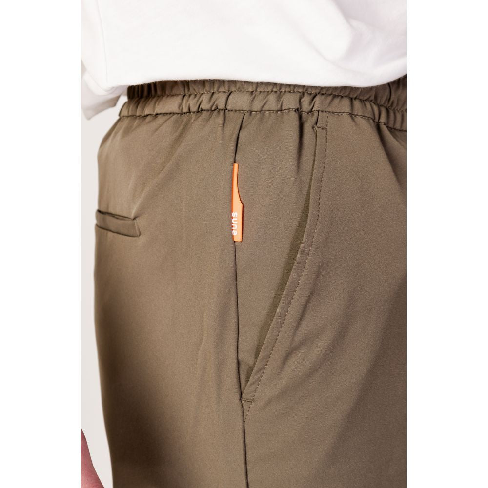 Suns Green Nylon Short - Luxurious Summer Elegance
