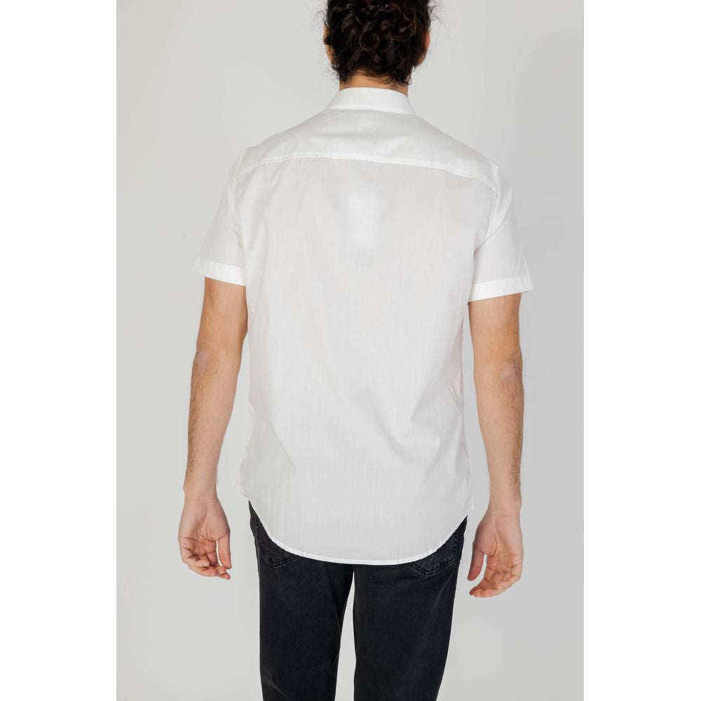Armani Exchange White Cotton Shirt for Effortless Elegance