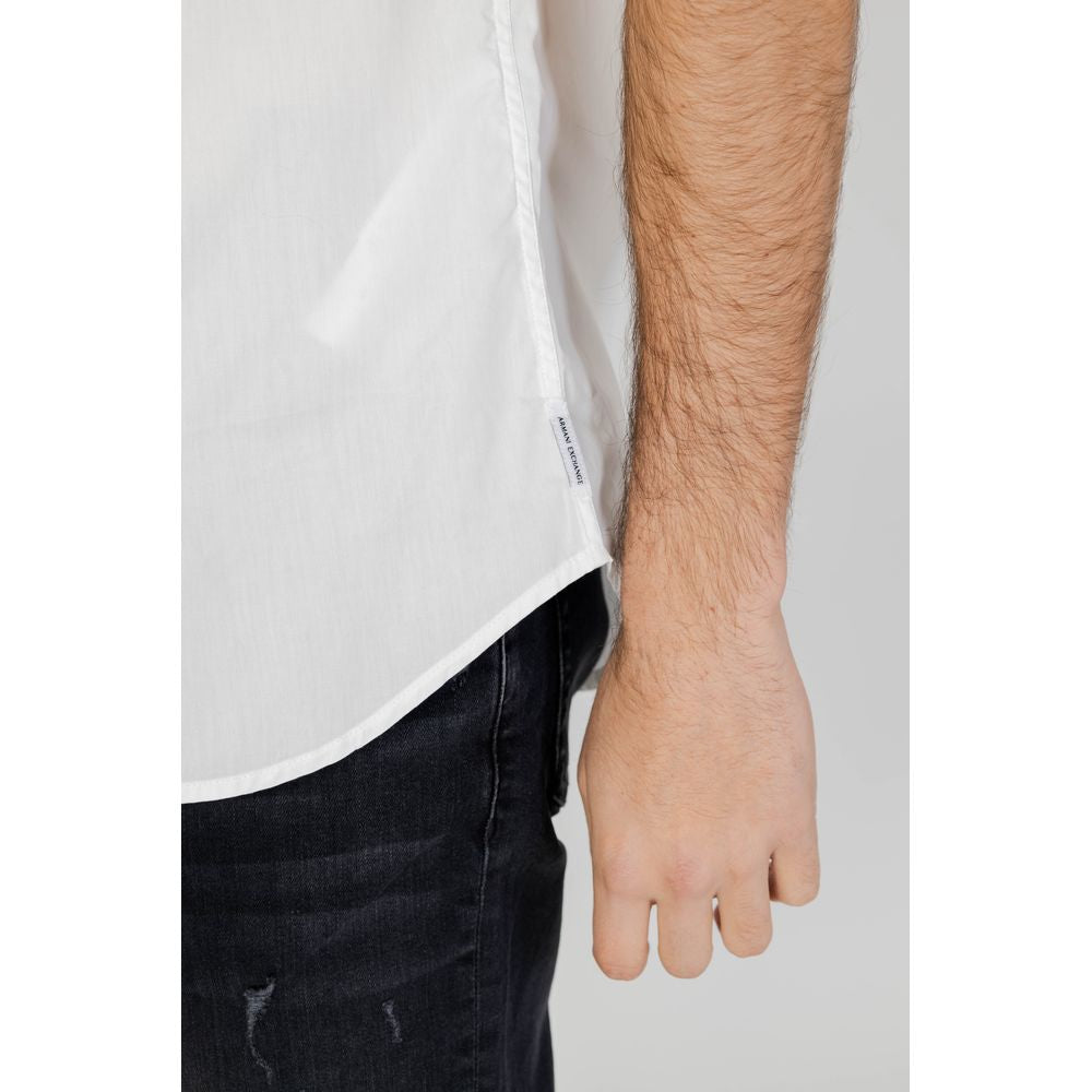 Armani Exchange White Cotton Shirt for Effortless Elegance