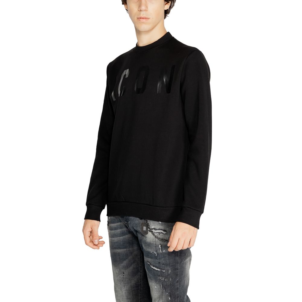 Icon Black Cotton Sweater for Effortless Sophistication