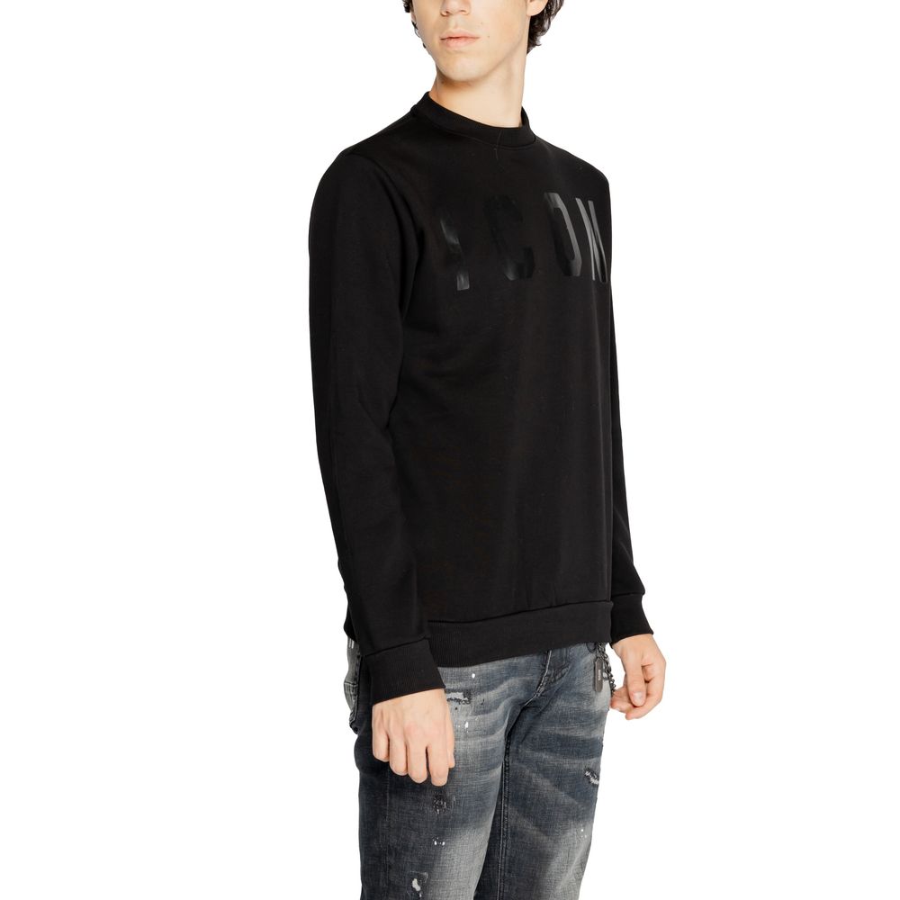 Icon Black Cotton Sweater for Effortless Sophistication