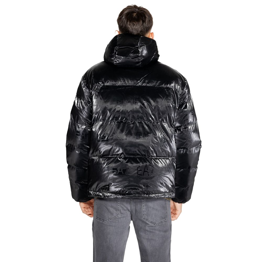 EA7 Emporio Armani Black Wool Jacket for Refined Style