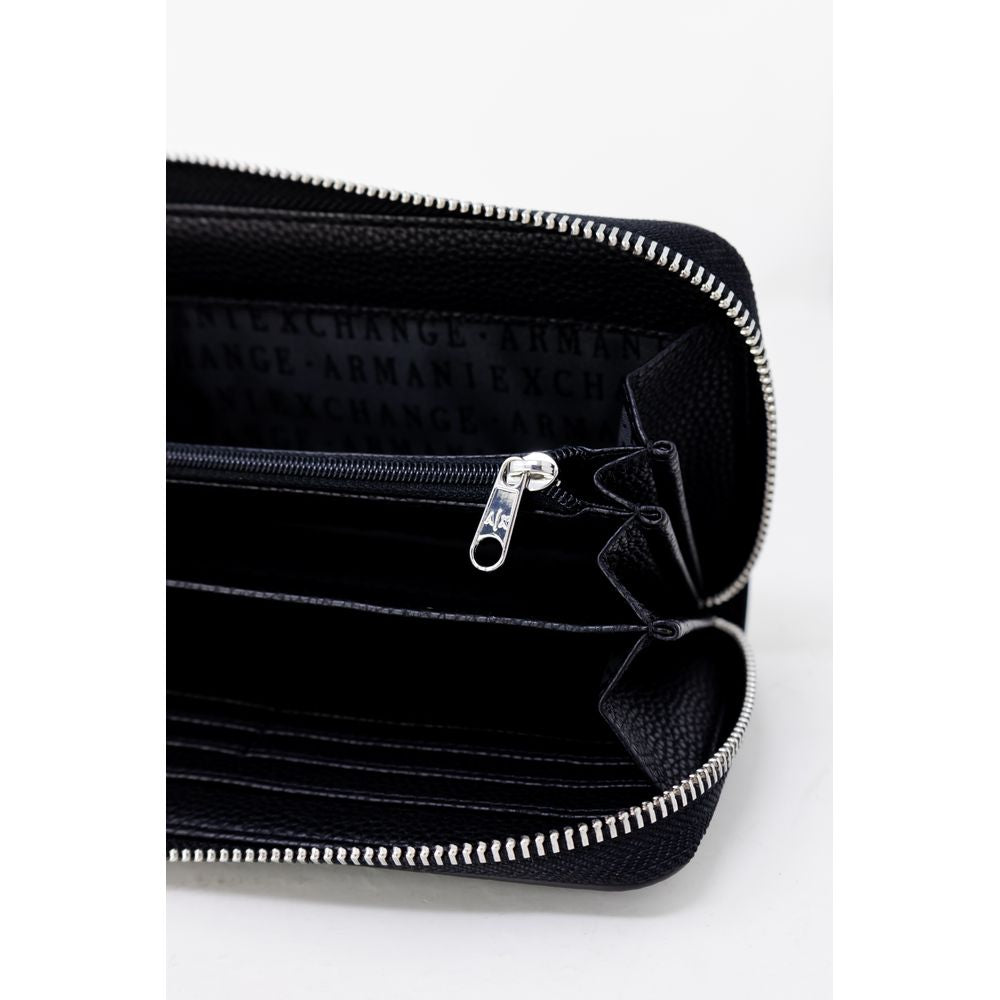 Armani Exchange Black Polyethylene Wallet for Modern Elegance