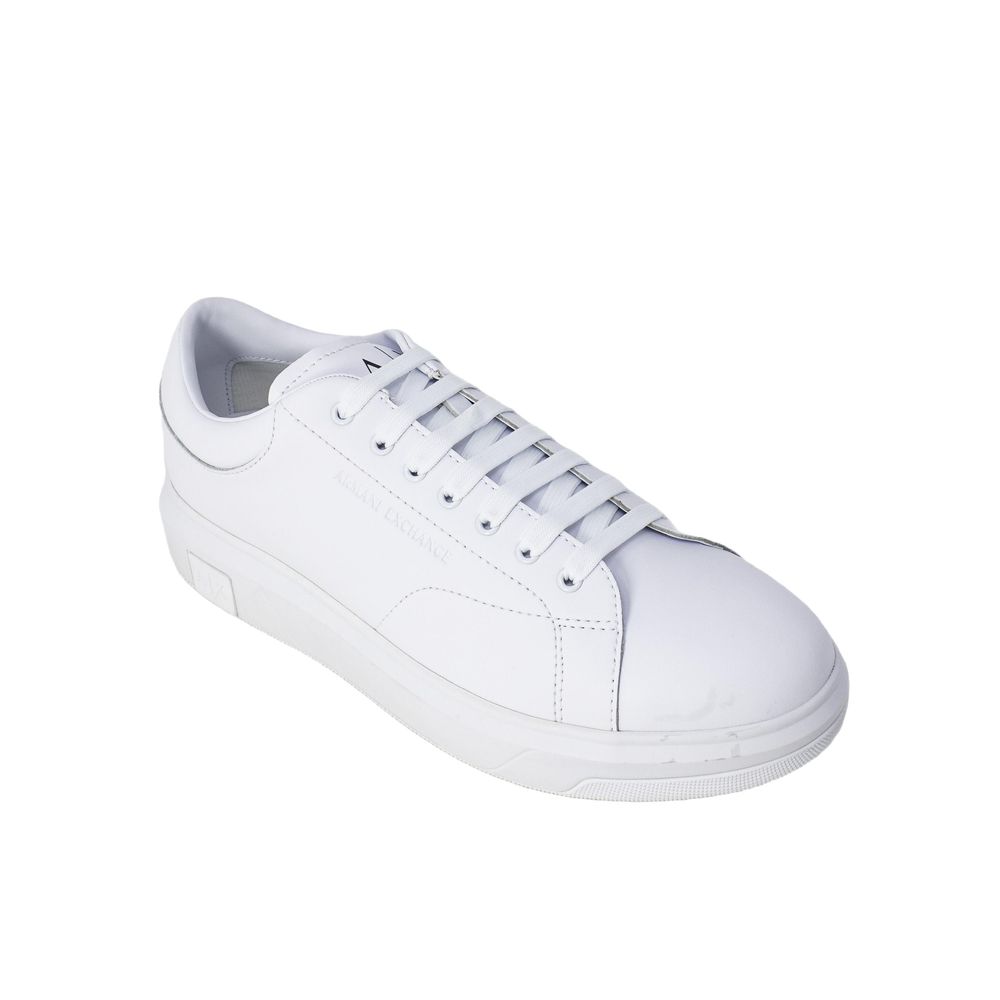 Armani Exchange White Leather Sneaker for Elevated Style