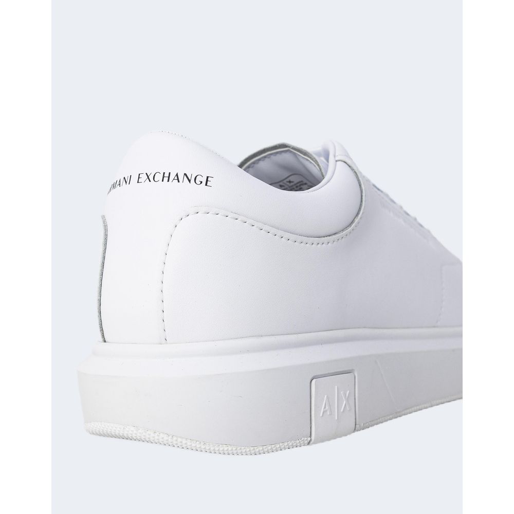 Armani Exchange White Leather Sneaker for Elevated Style