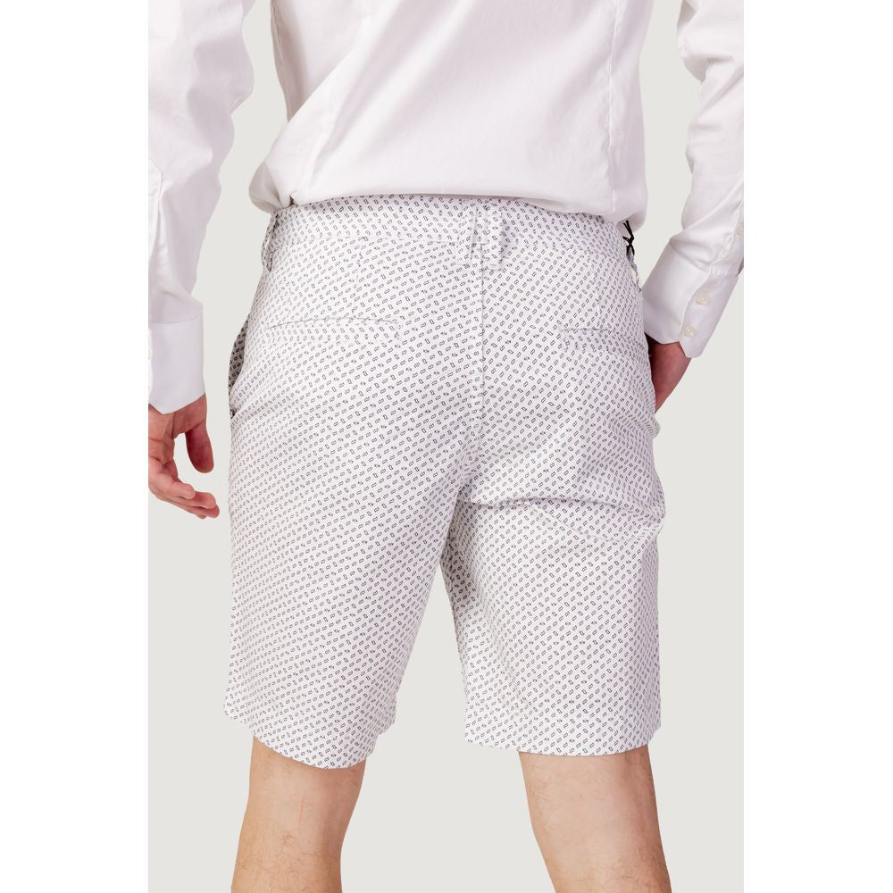 Armani Exchange White Cotton Shorts for Effortless Elegance