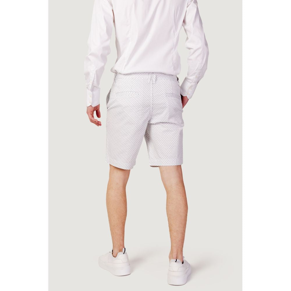 Armani Exchange White Cotton Shorts for Effortless Elegance