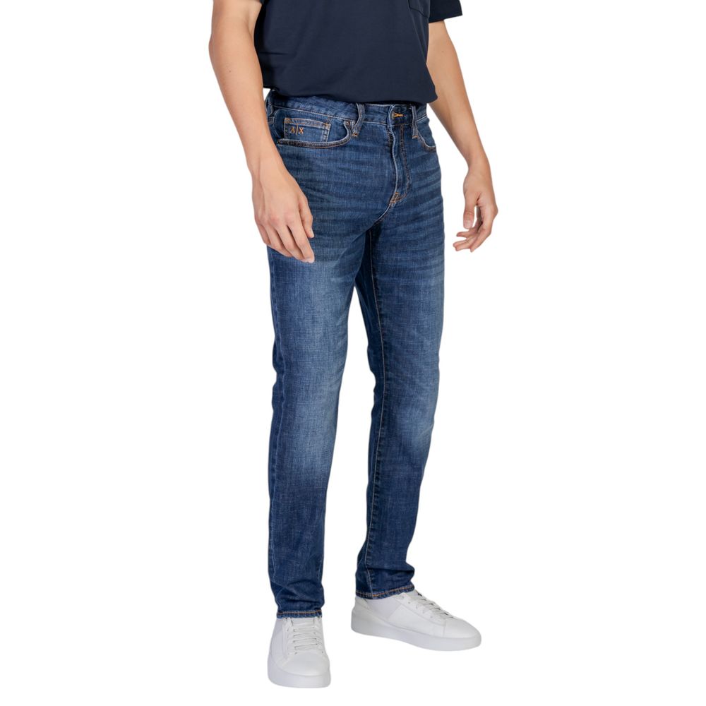 Armani Exchange Blue Cotton Jeans for Elevating Style