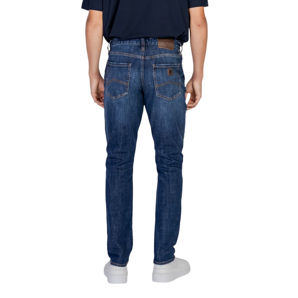 Armani Exchange Blue Cotton Jeans for Elevating Style