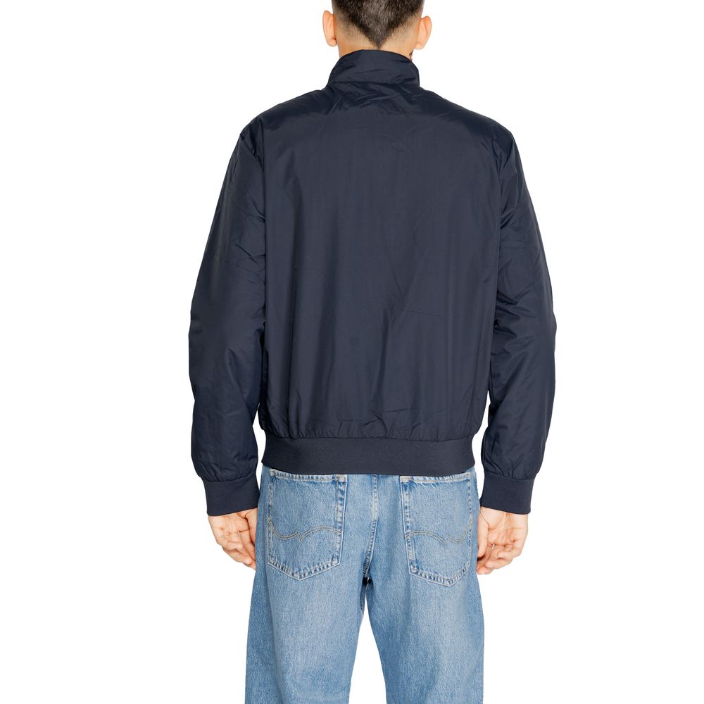 EA7 Emporio Armani Blue Cotton Jacket for Sophisticated Style