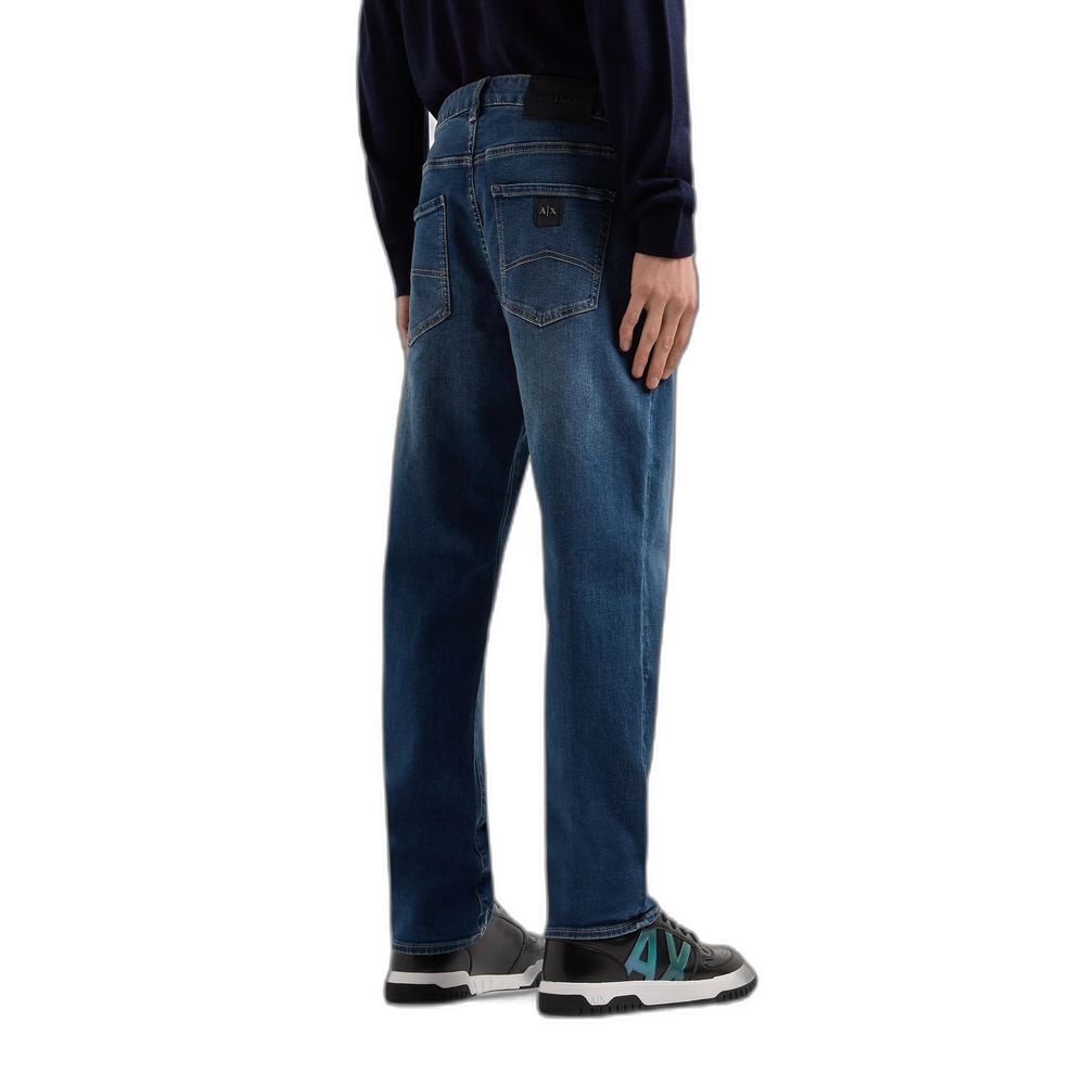 Armani Exchange Blue Cotton Jeans for Effortless Style