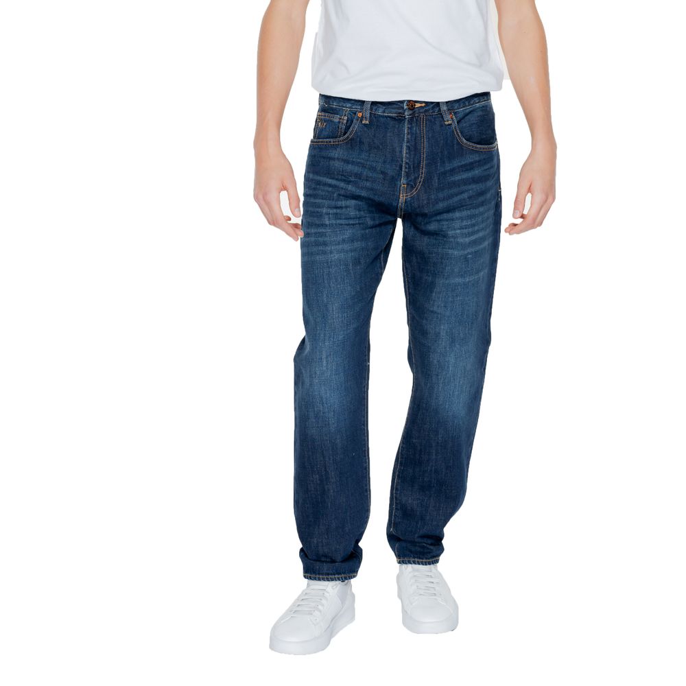 Armani Exchange Blue Cotton Jeans for Timeless Style