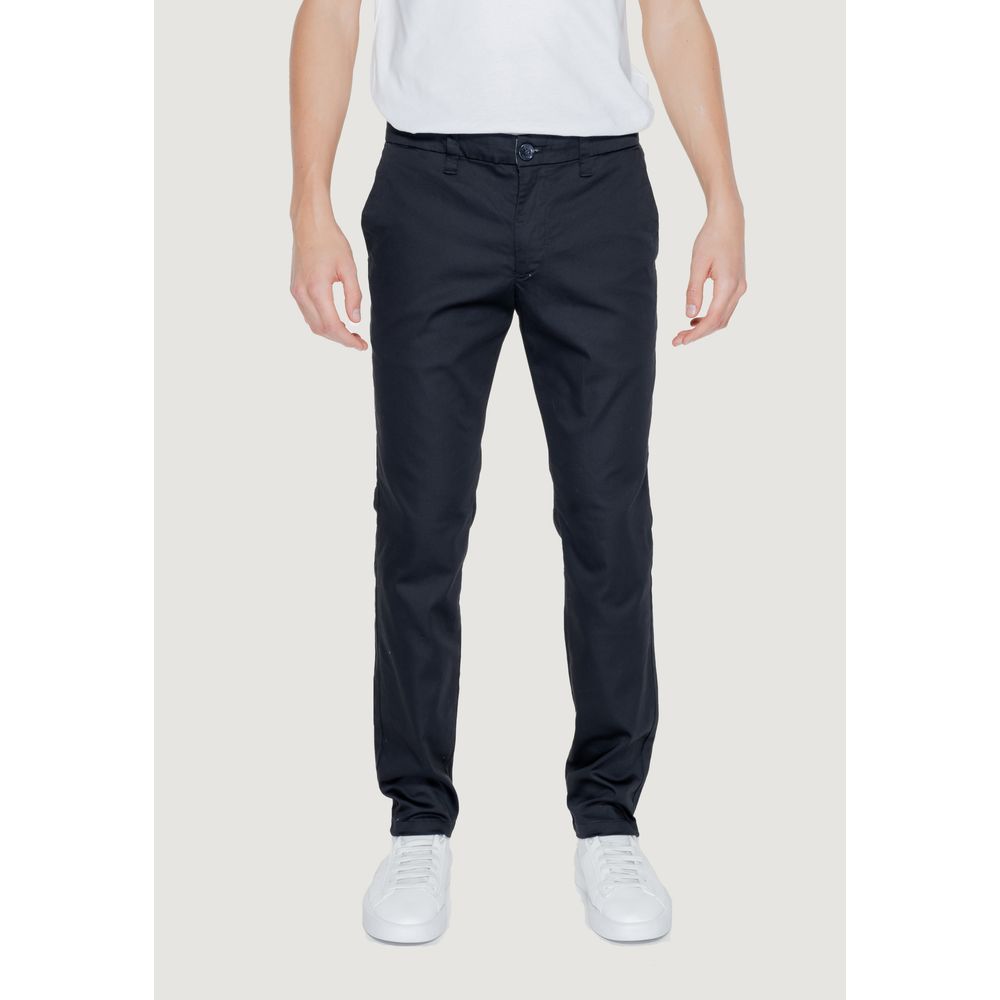 Armani Exchange Black Cotton Jeans for Effortless Elegance