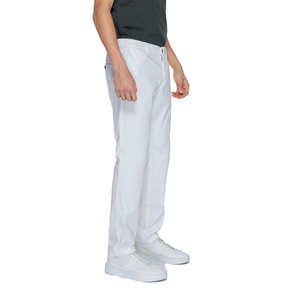 Armani Exchange White Cotton Jeans & Pant for Timeless Style