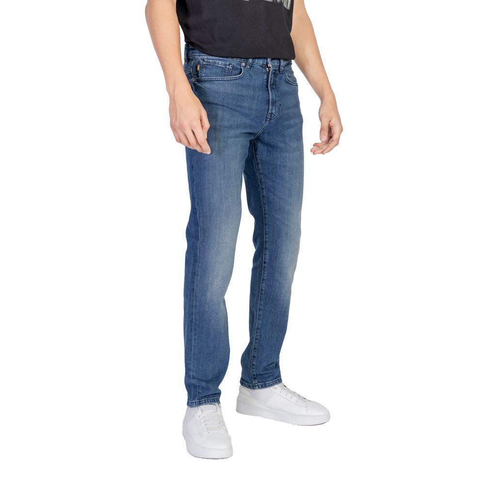 Hugo Boss Blue Cotton Jeans for Elevated Style