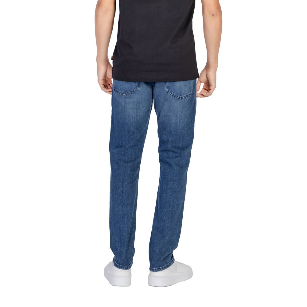Hugo Boss Blue Cotton Jeans for Elevated Style