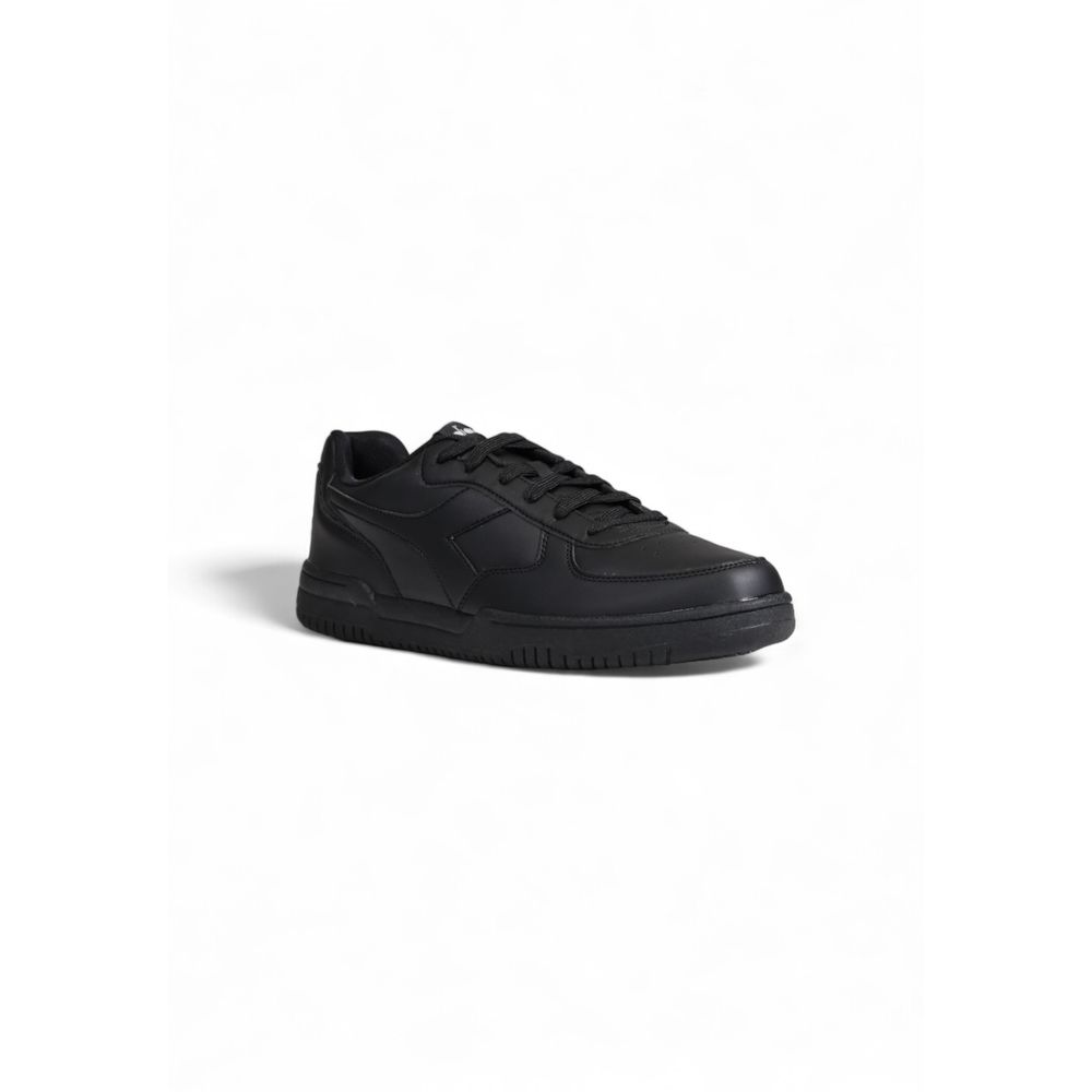 Diadora Black Leather Sneaker in Timeless Elegance