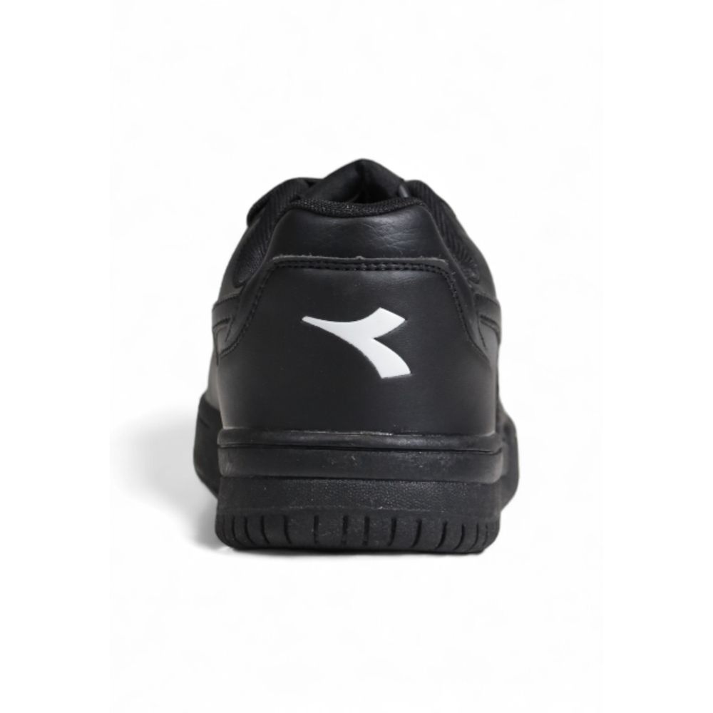 Diadora Black Leather Sneaker in Timeless Elegance