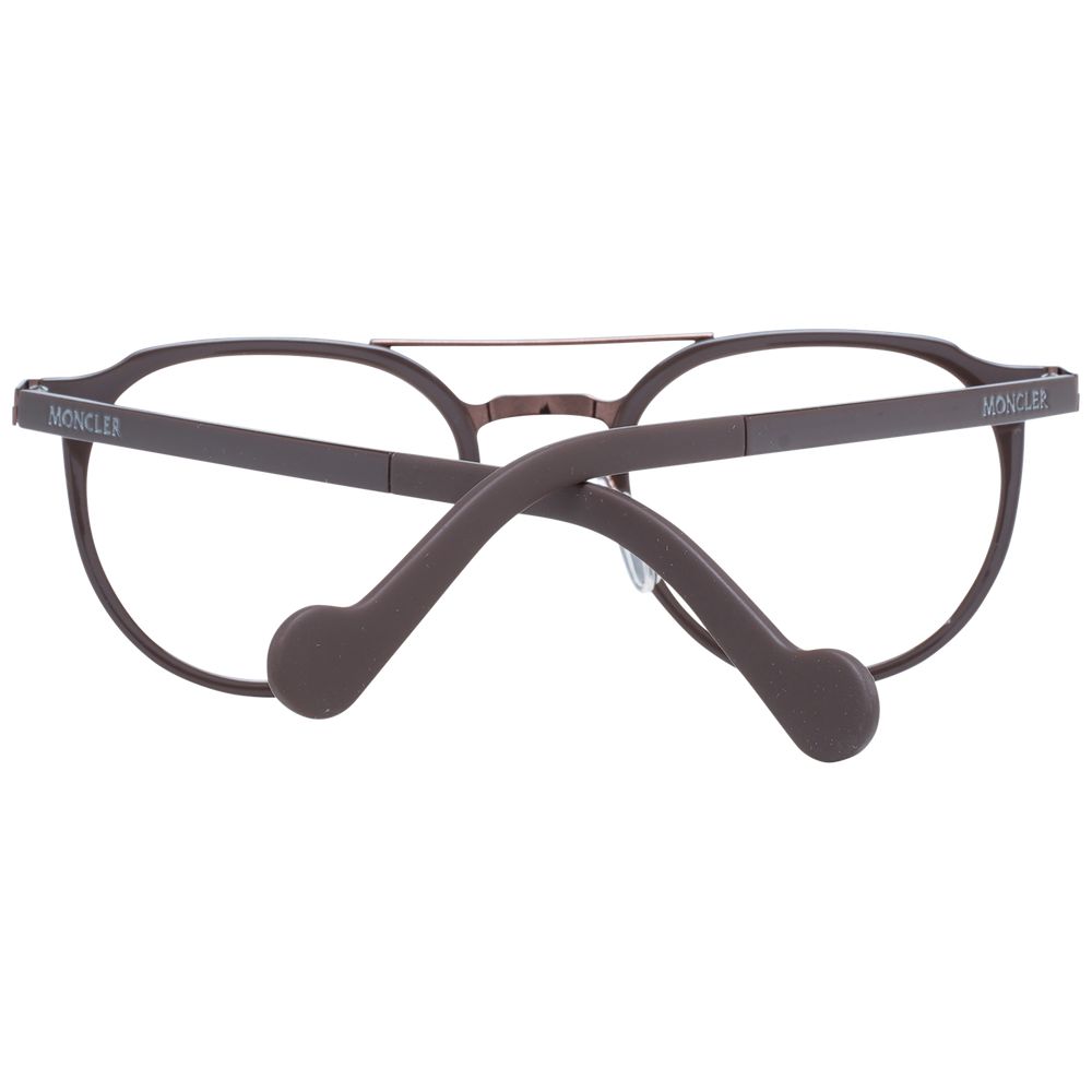 Moncler Brown Metal Optical Frames for Timeless Elegance