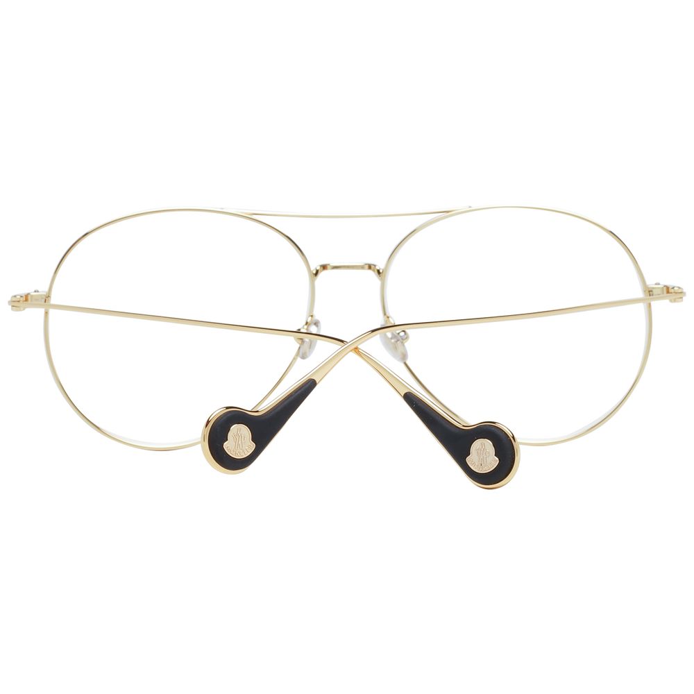 Moncler Gold Metal Sunglasses with Vibrant Yellow Lenses