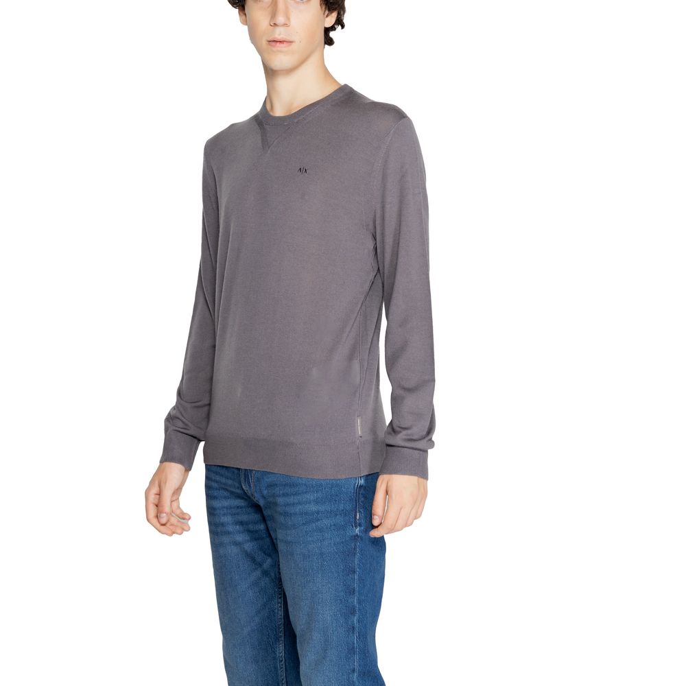 Armani Exchange Gray Wool Sweater – Timeless Elegance Redefined