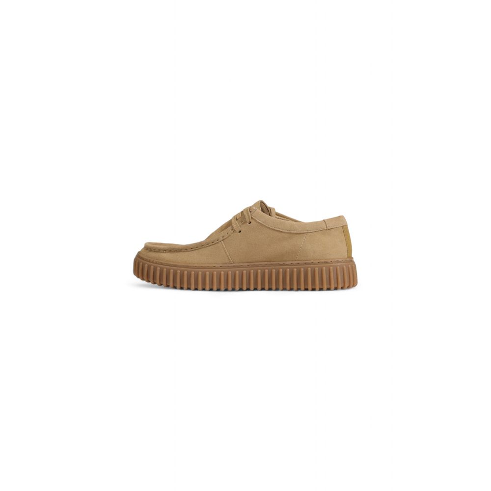 Clarks Beige Suede Leather Casual Footwear for Sophisticated Style