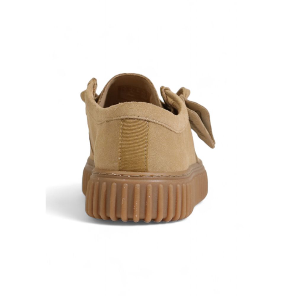 Clarks Beige Suede Leather Casual Footwear for Sophisticated Style