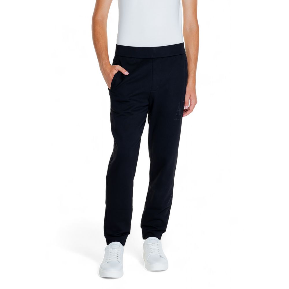 Armani Exchange Black Cotton Jeans for Effortless Elegance