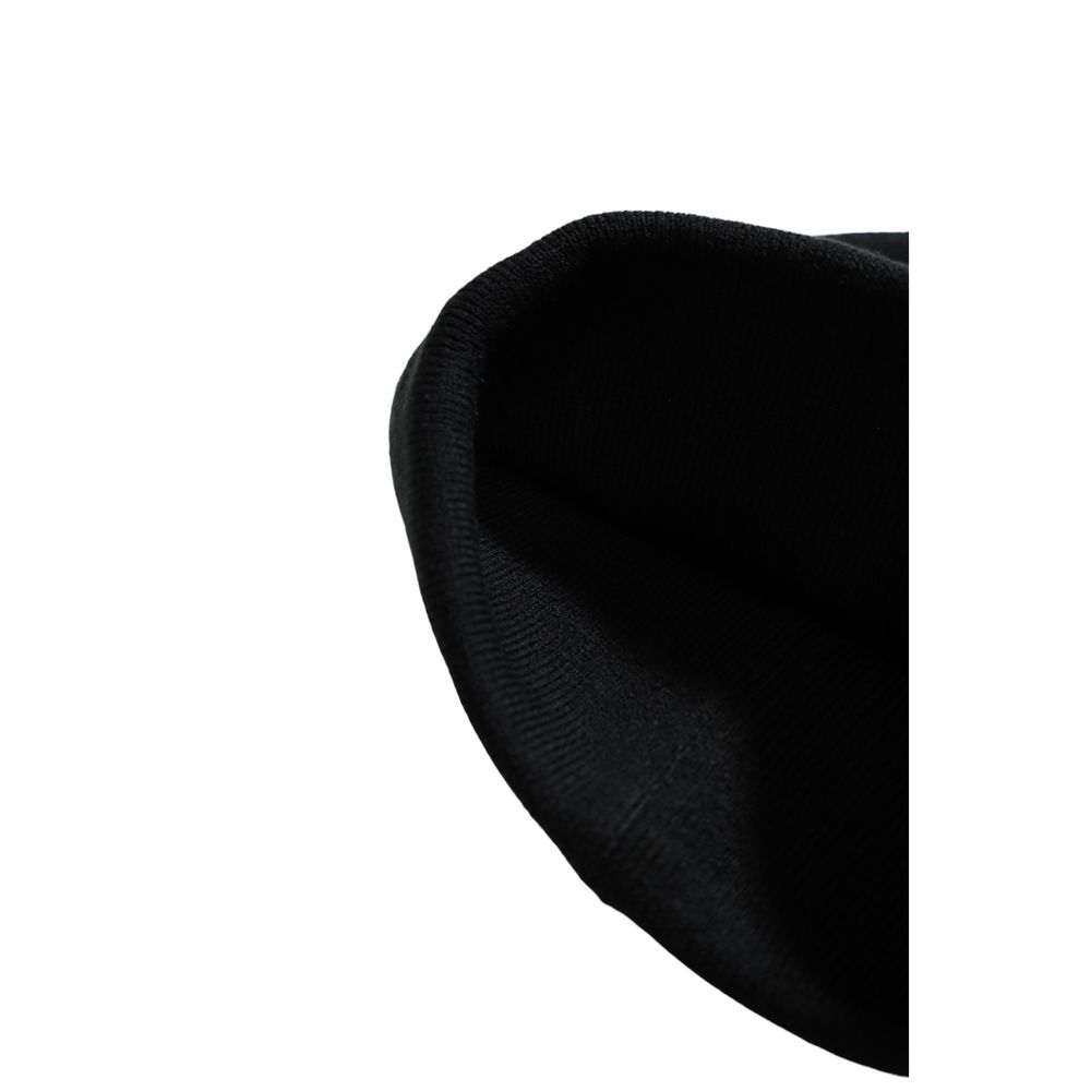 Icon Black Acrylic Beanie Hat for Elevated Style