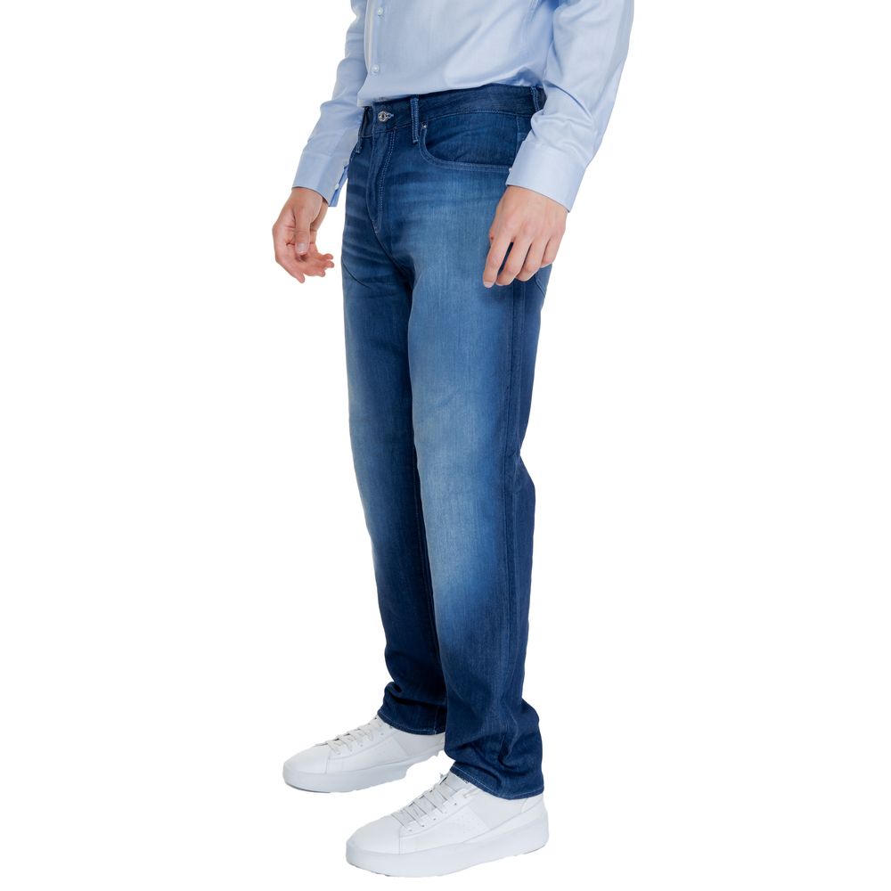 Armani Exchange Blue Cotton Jeans for Effortless Elegance