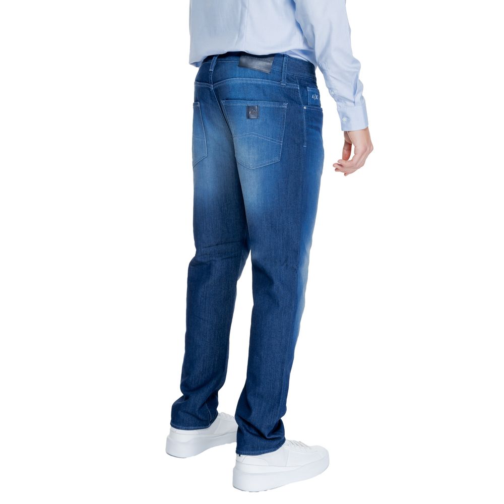 Armani Exchange Blue Cotton Jeans for Effortless Elegance