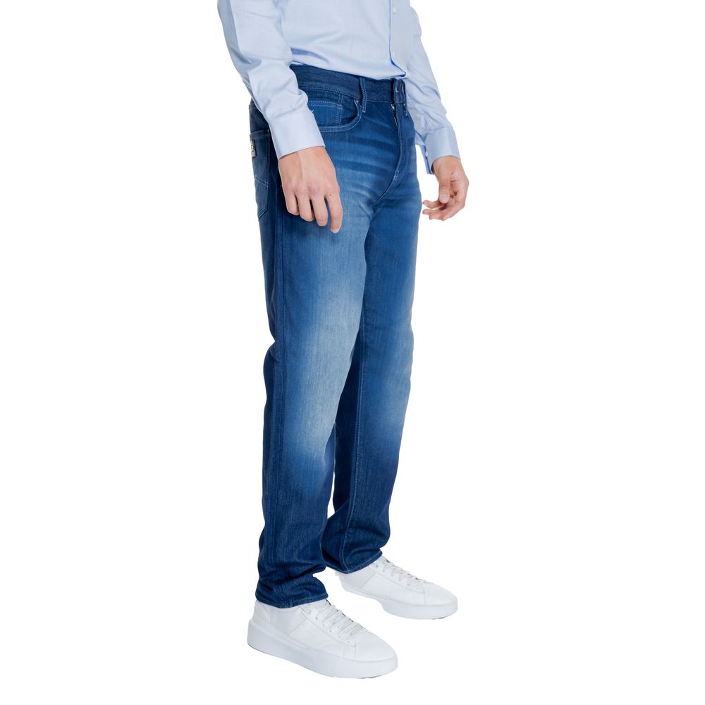 Armani Exchange Blue Cotton Jeans for Effortless Elegance