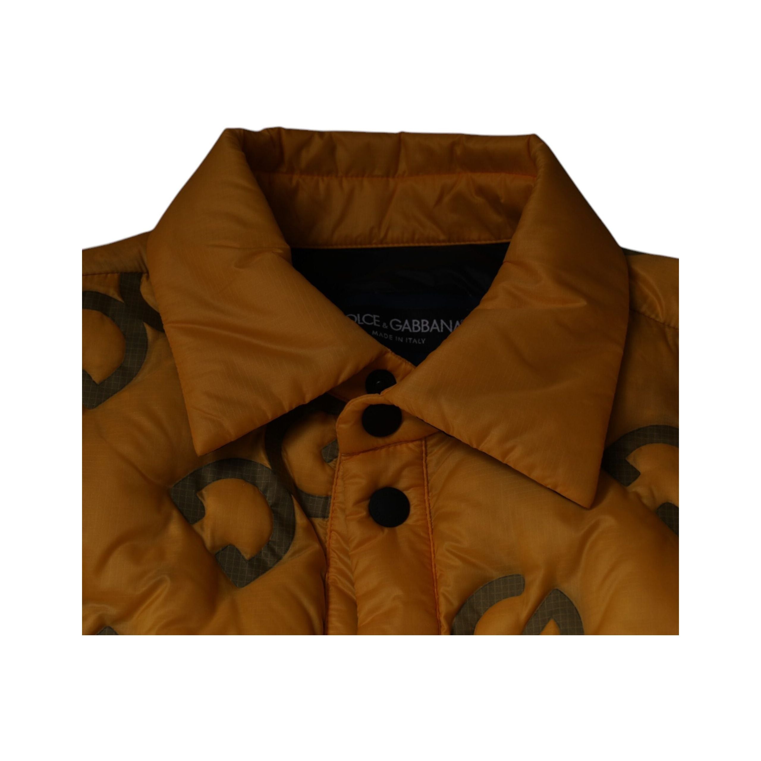 Dolce & Gabbana Yellow Nylon Padded Blouson Jacket