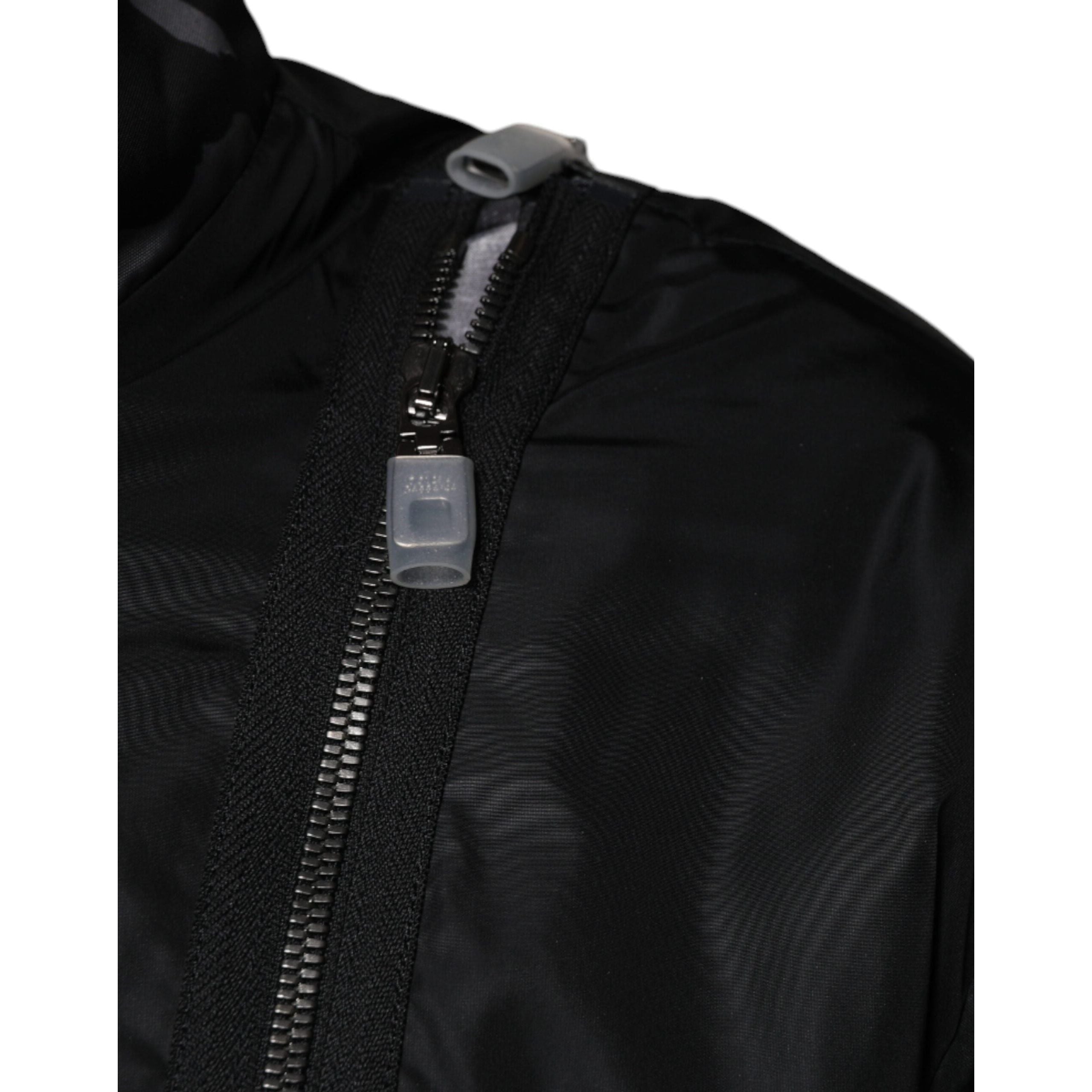 Dolce & Gabbana Black Nylon Full Zip Bomber Jacket