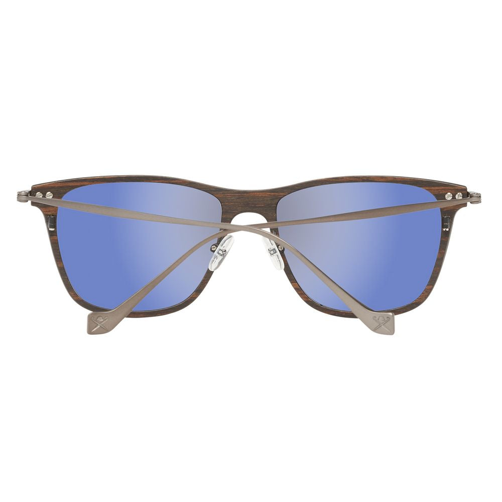 Hackett Gray Metal Sunglasses for Timeless Elegance