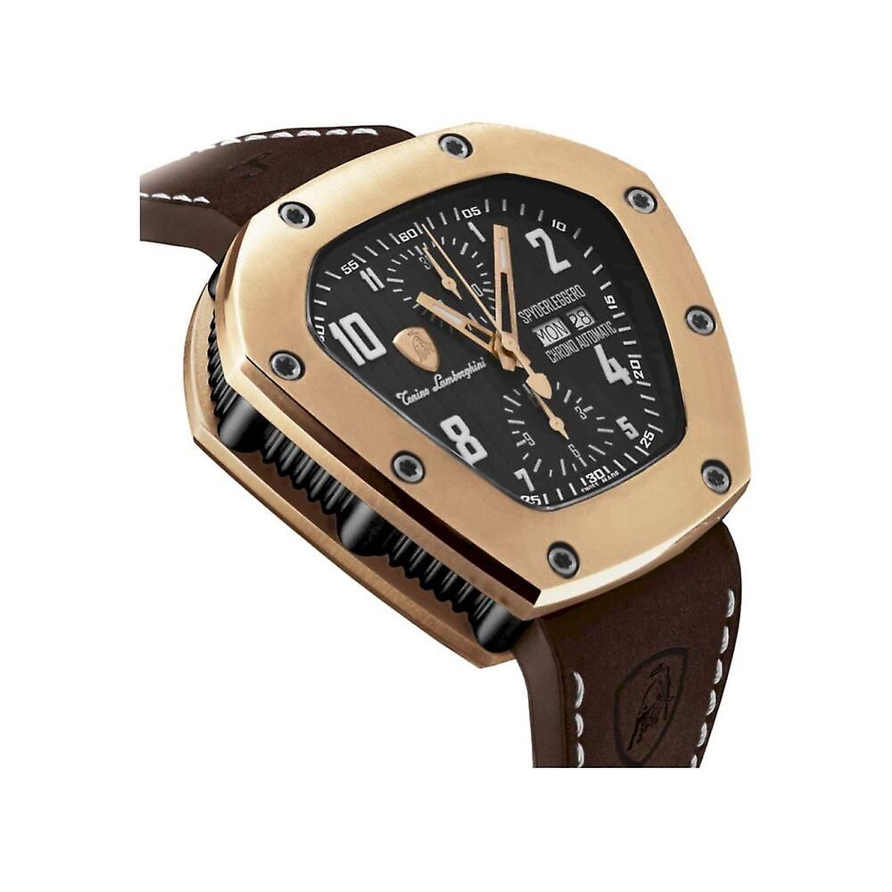 Lamborghini Black Leather Watch: Timeless Luxury Redefined