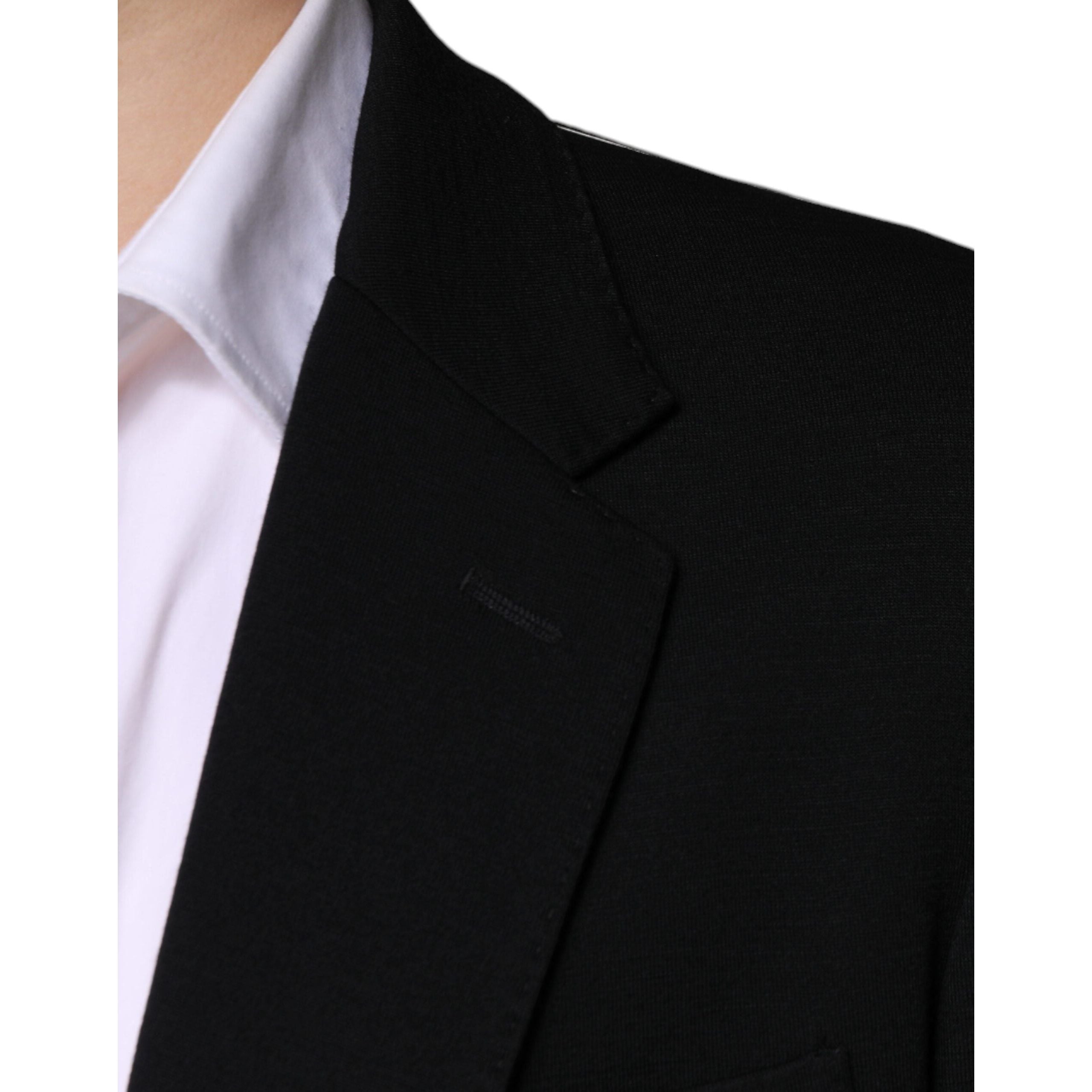 Dolce & Gabbana Black Wool Single Breasted Formal Blazer
