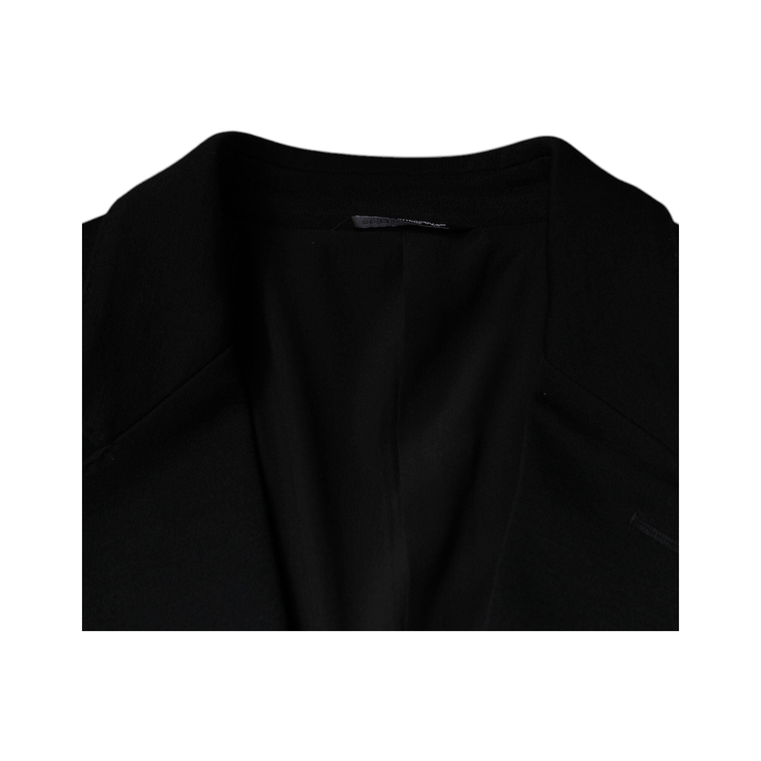 Dolce & Gabbana Black Wool Single Breasted Formal Blazer