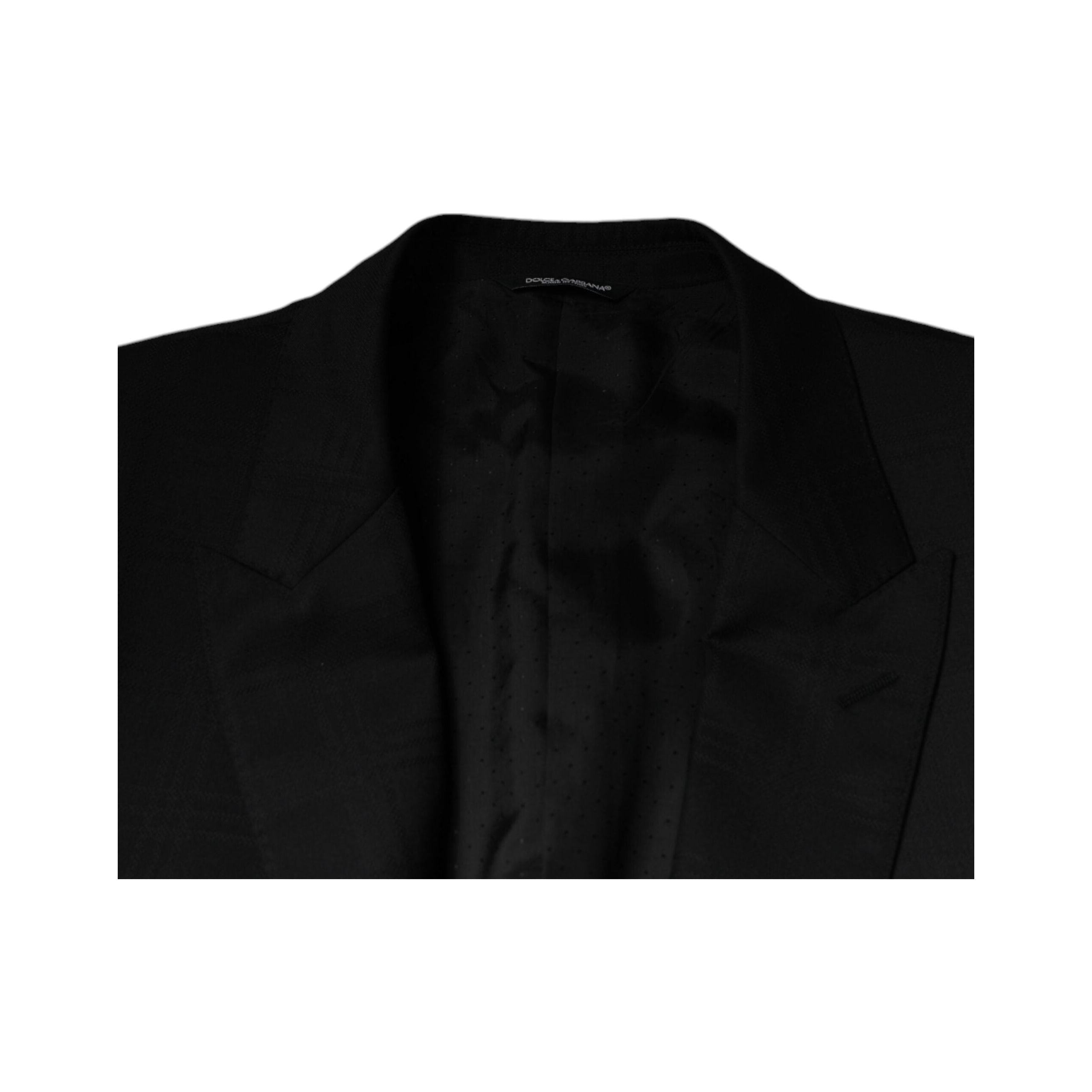 Dolce & Gabbana Black Wool Single Breasted Formal Suit