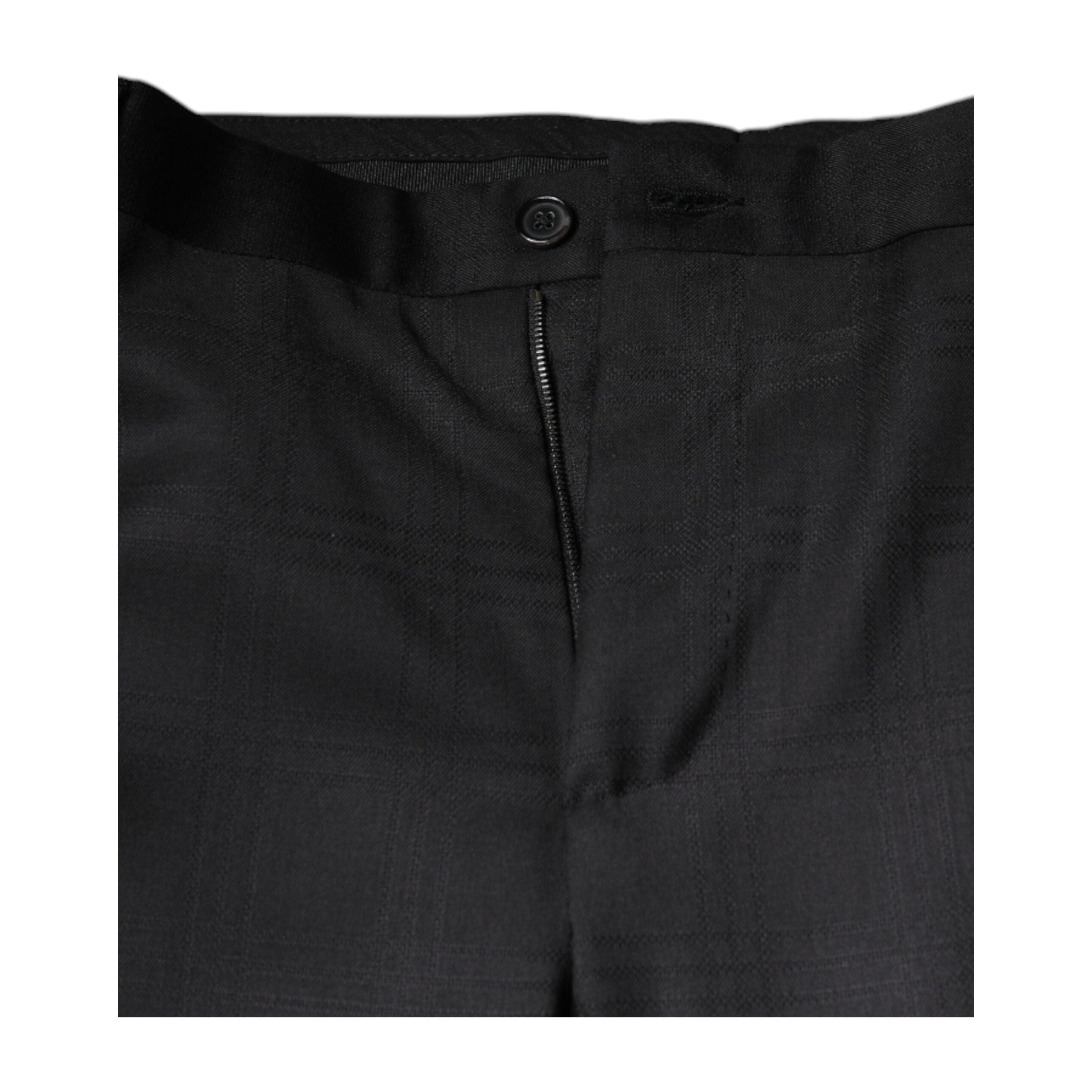 Dolce & Gabbana Black Wool Single Breasted Formal Suit
