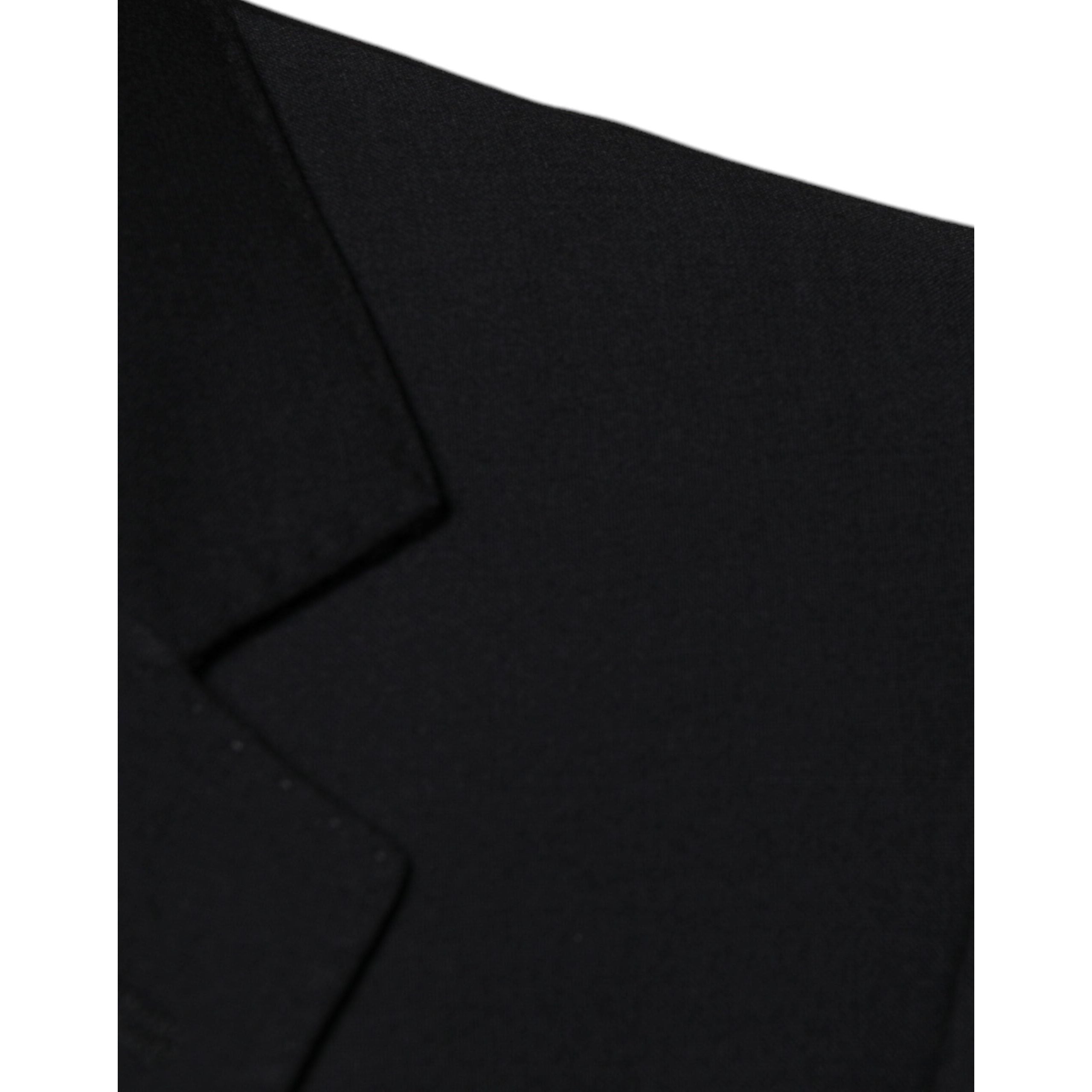 Dolce & Gabbana Black Wool MARTINI Formal 3 Piece Suit