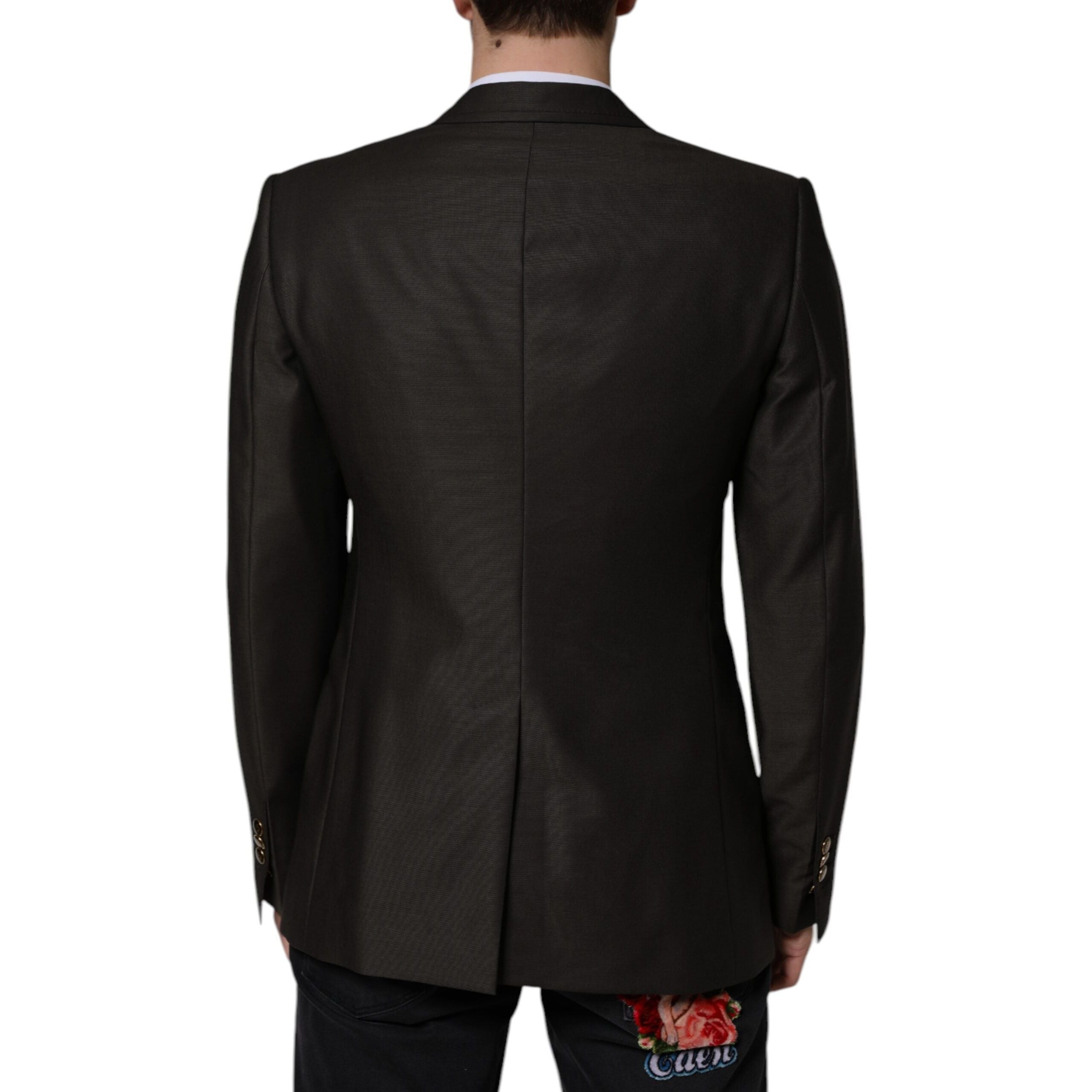 Dolce & Gabbana Black Wool Single Breasted Formal Blazer