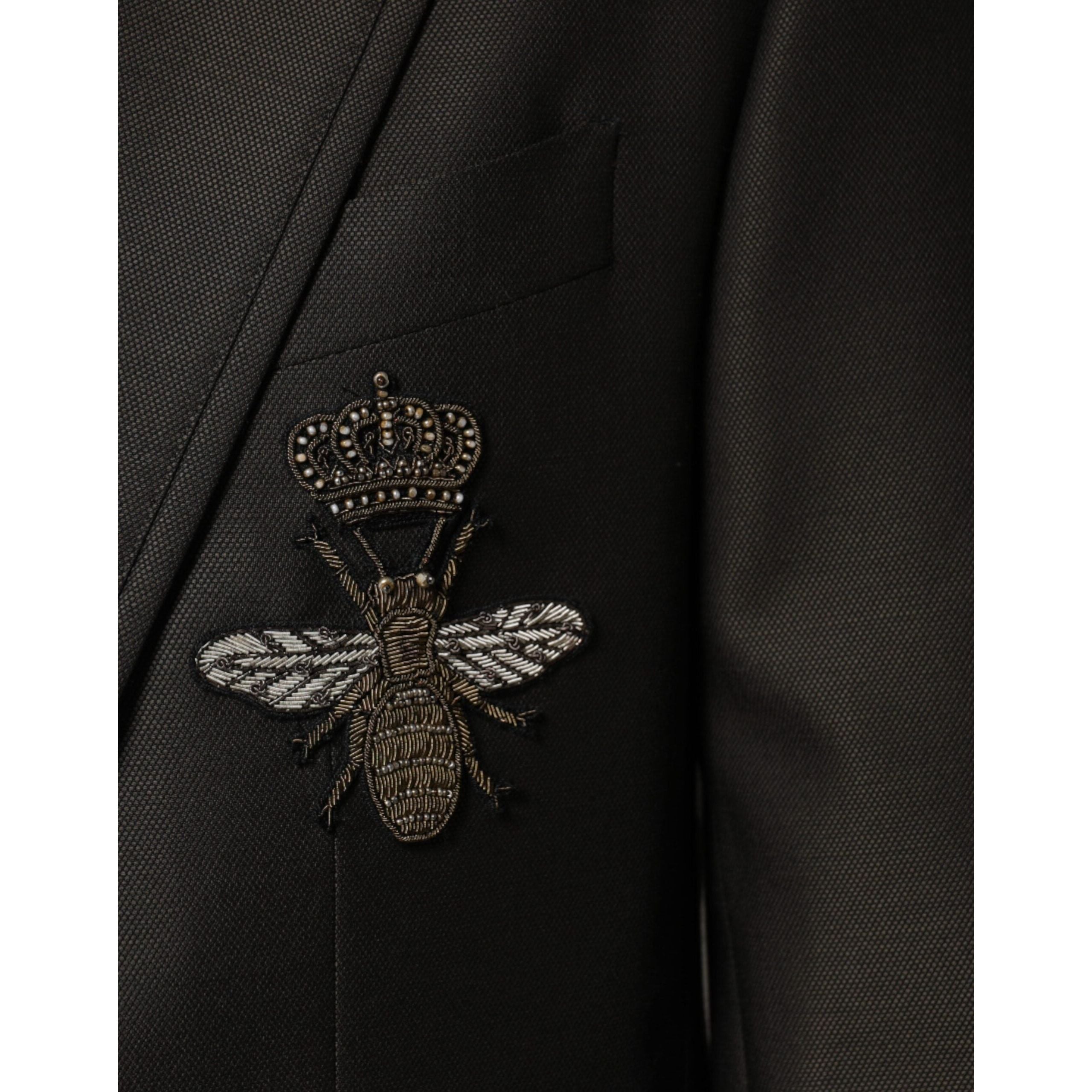 Dolce & Gabbana Black Wool Single Breasted Formal Blazer