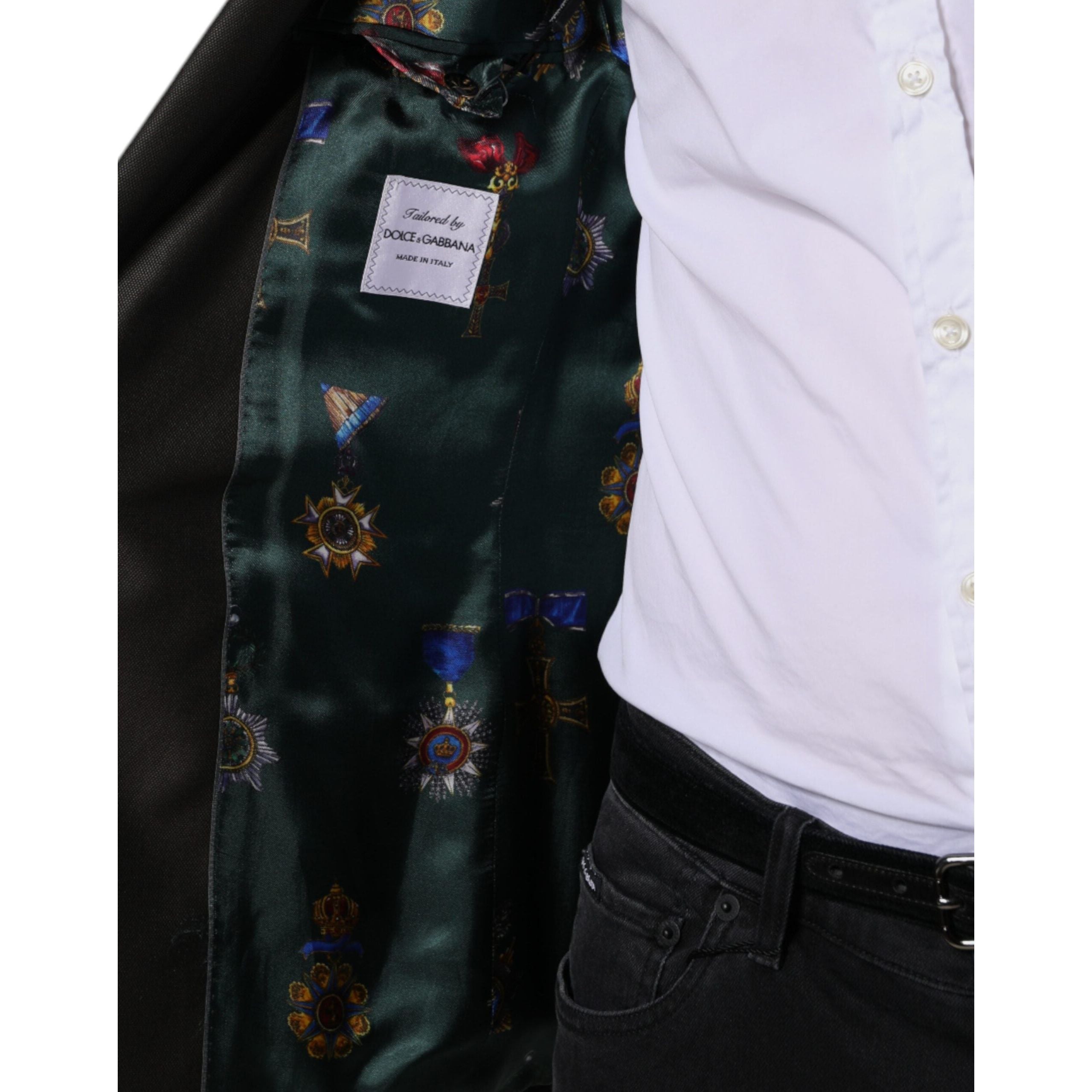 Dolce & Gabbana Black Wool Single Breasted Formal Blazer