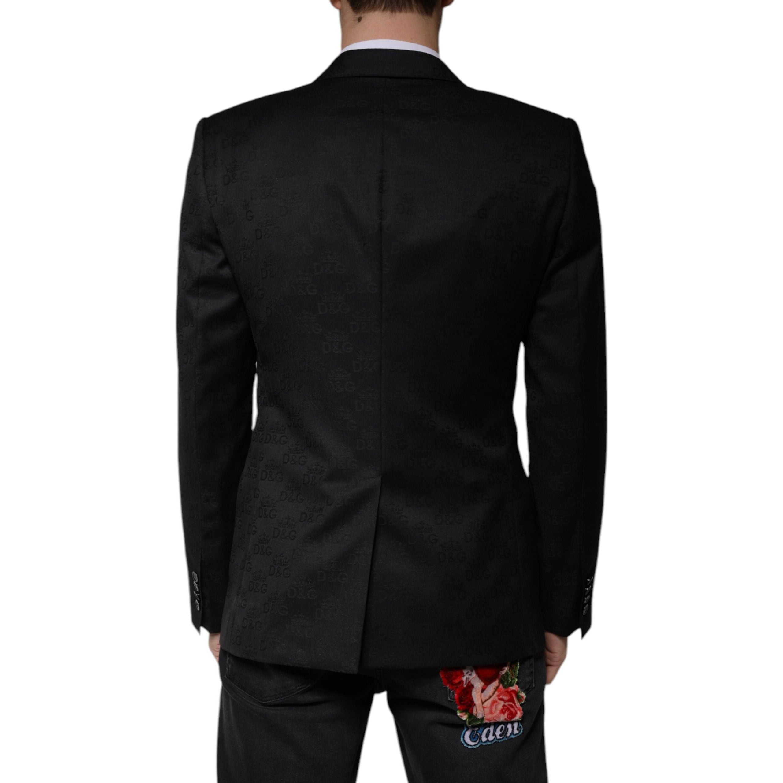 Dolce & Gabbana Black Wool Single Breasted Formal Blazer