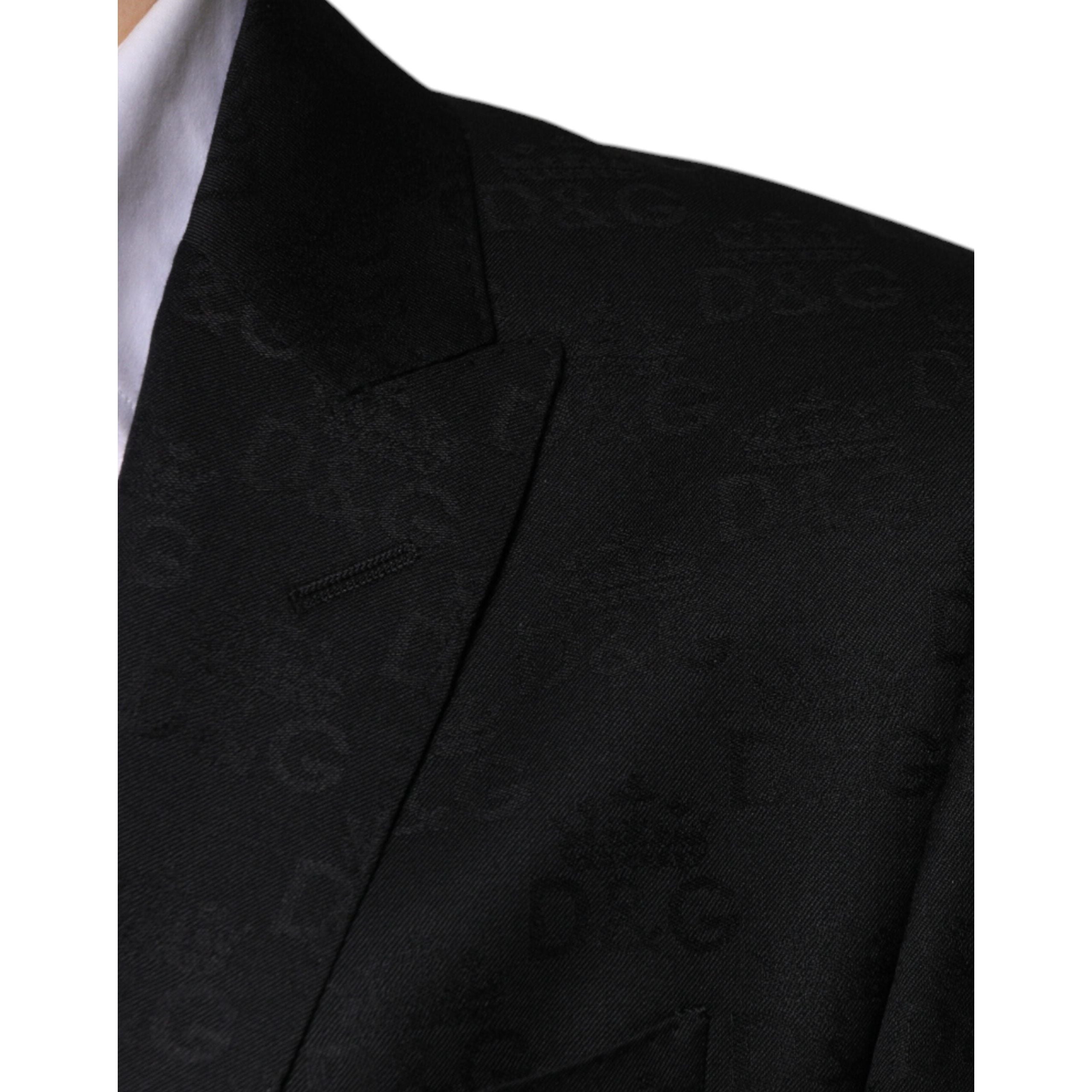 Dolce & Gabbana Black Wool Single Breasted Formal Blazer
