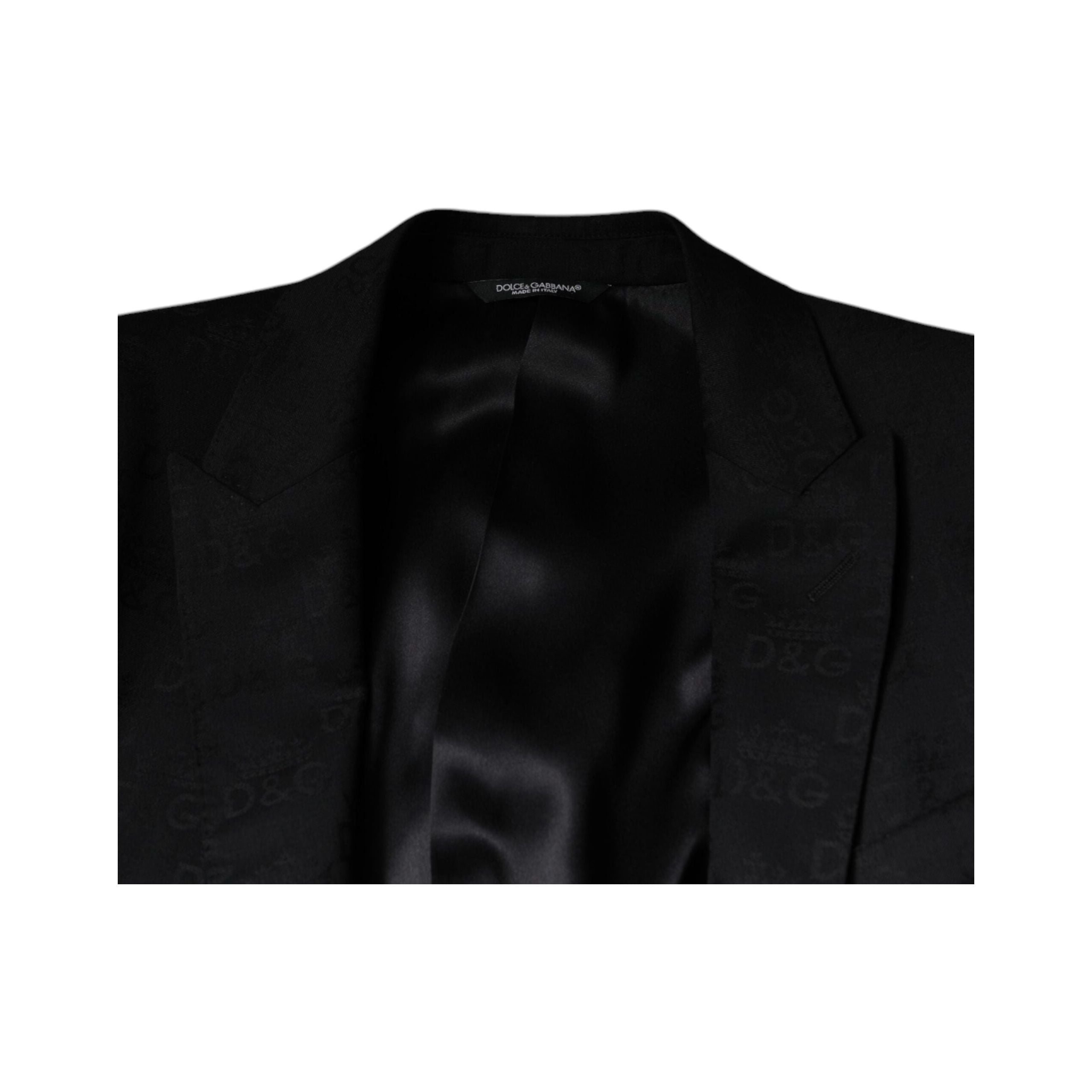 Dolce & Gabbana Black Wool Single Breasted Formal Blazer