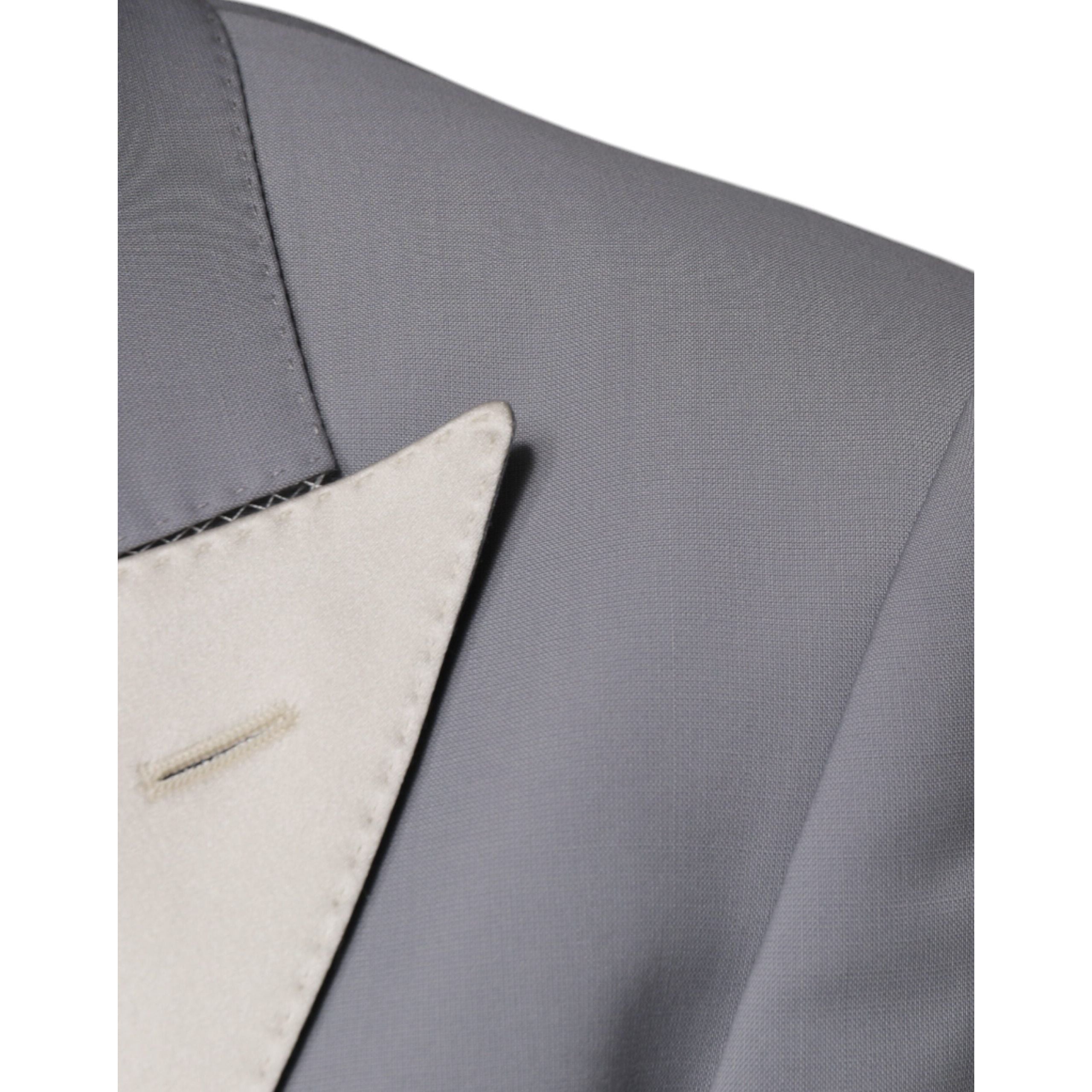 Dolce & Gabbana Gray Wool 3 Piece Slim Fit Formal Suit