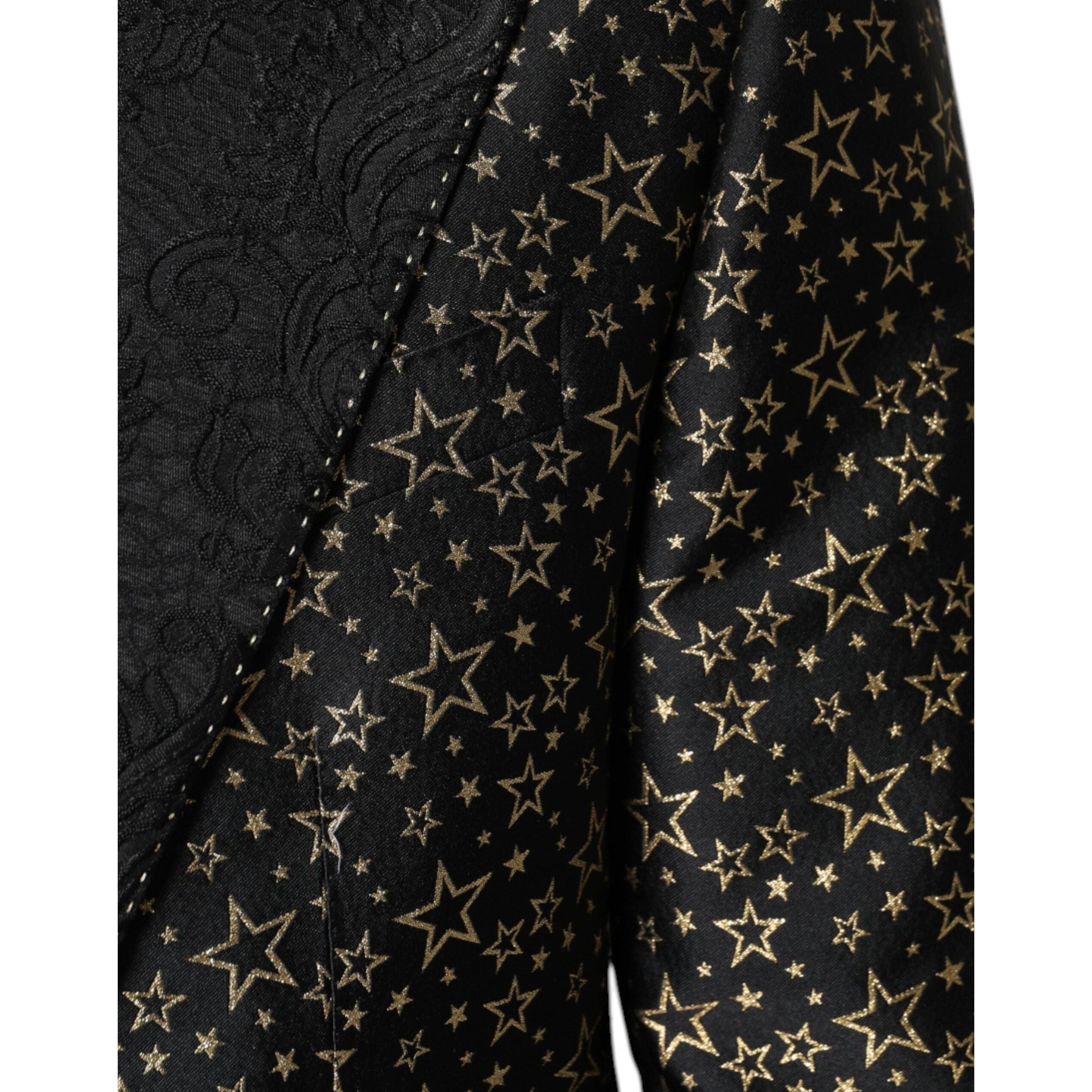 Dolce & Gabbana Black Jacquard 2 Piece Suit