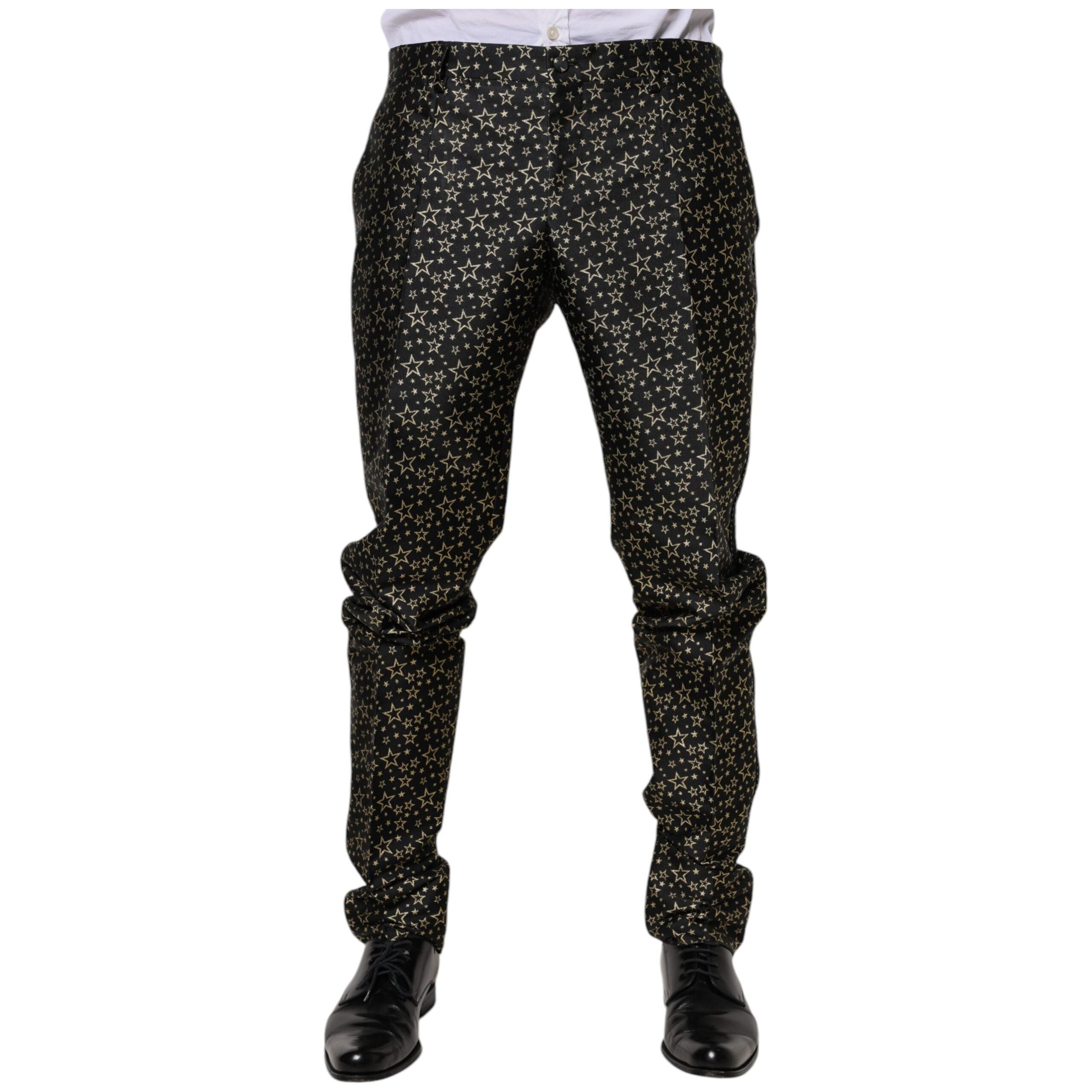 Dolce & Gabbana Black Jacquard 2 Piece Suit